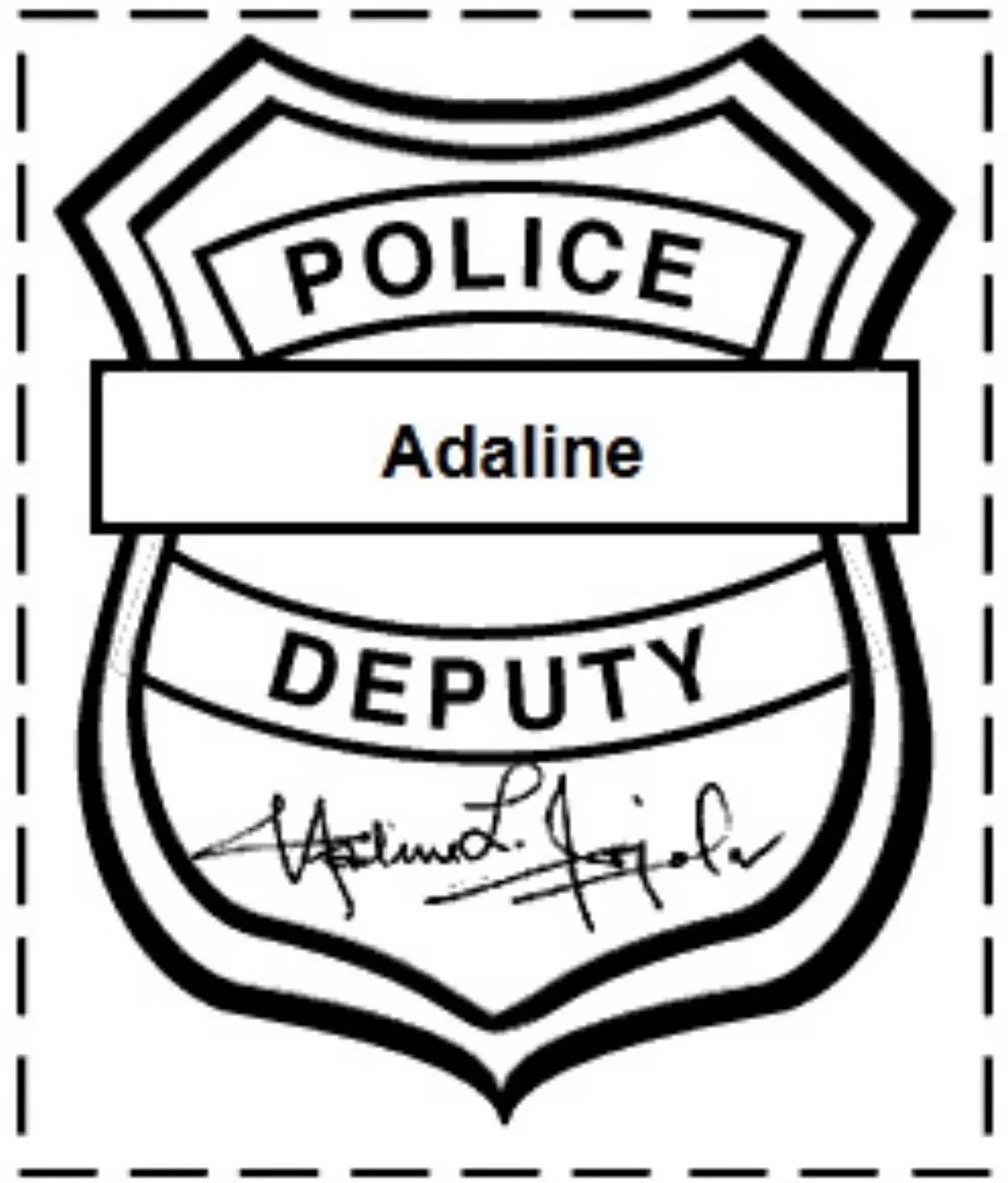 Police Badge Template Printable Alphabet Charts