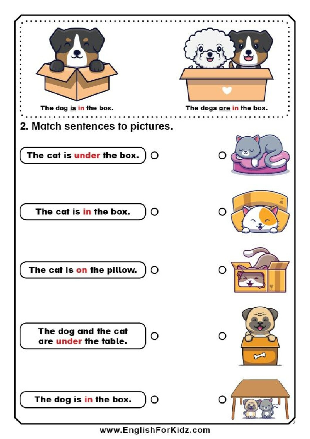 Free Printable Prepositions Worksheets