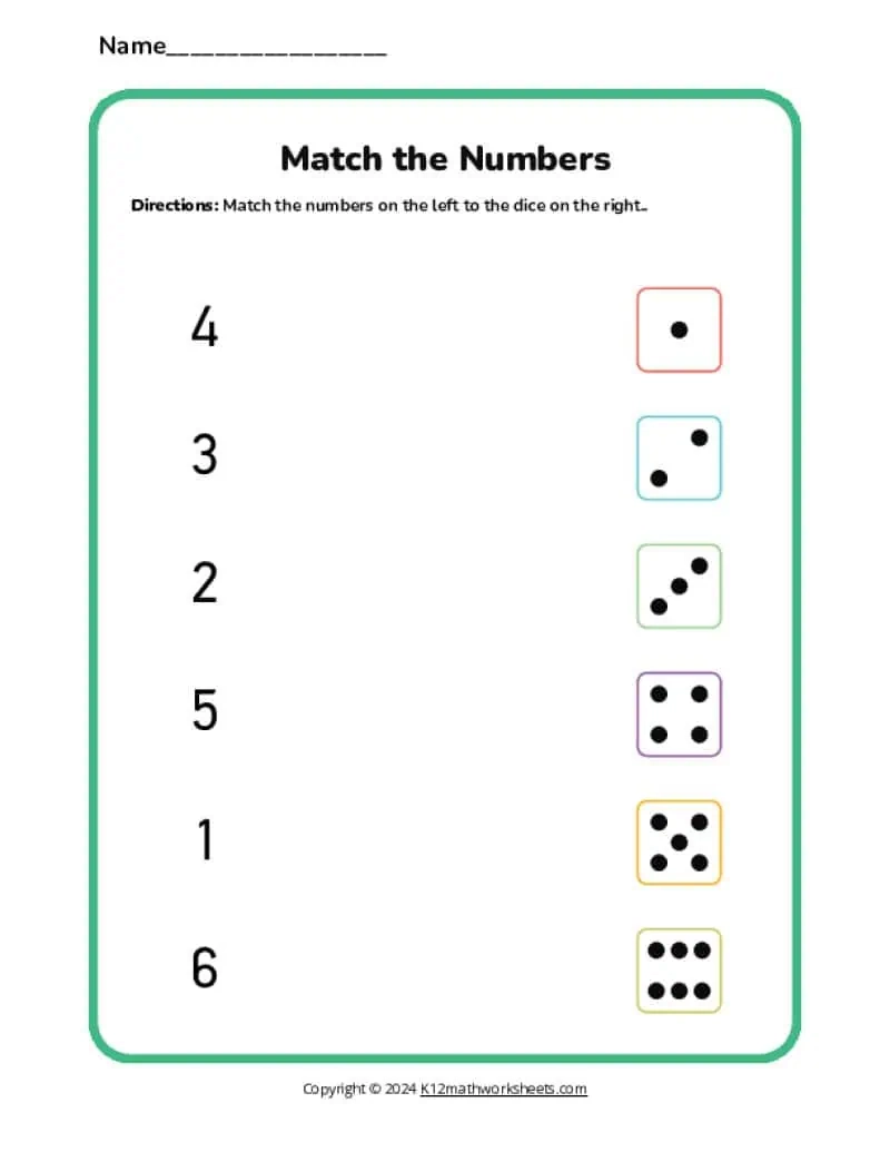 Printable Number Worksheets Preschool