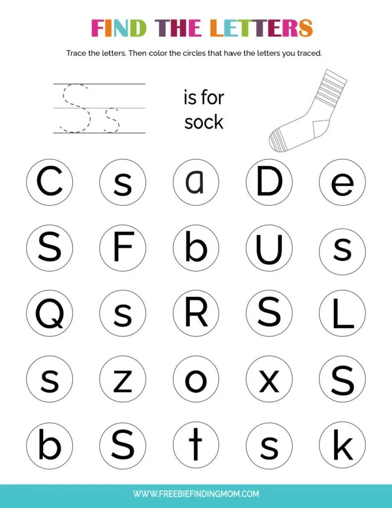 Printables Of The Letter S