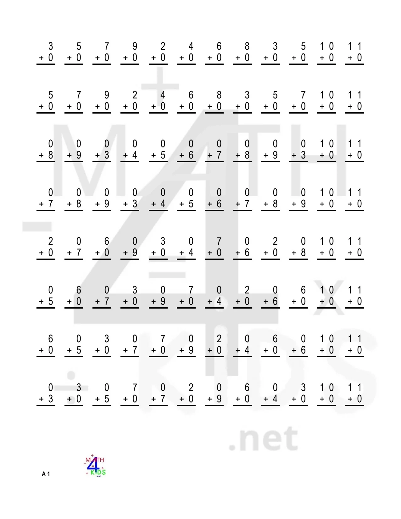 Free Printable Math Worksheets For Kids