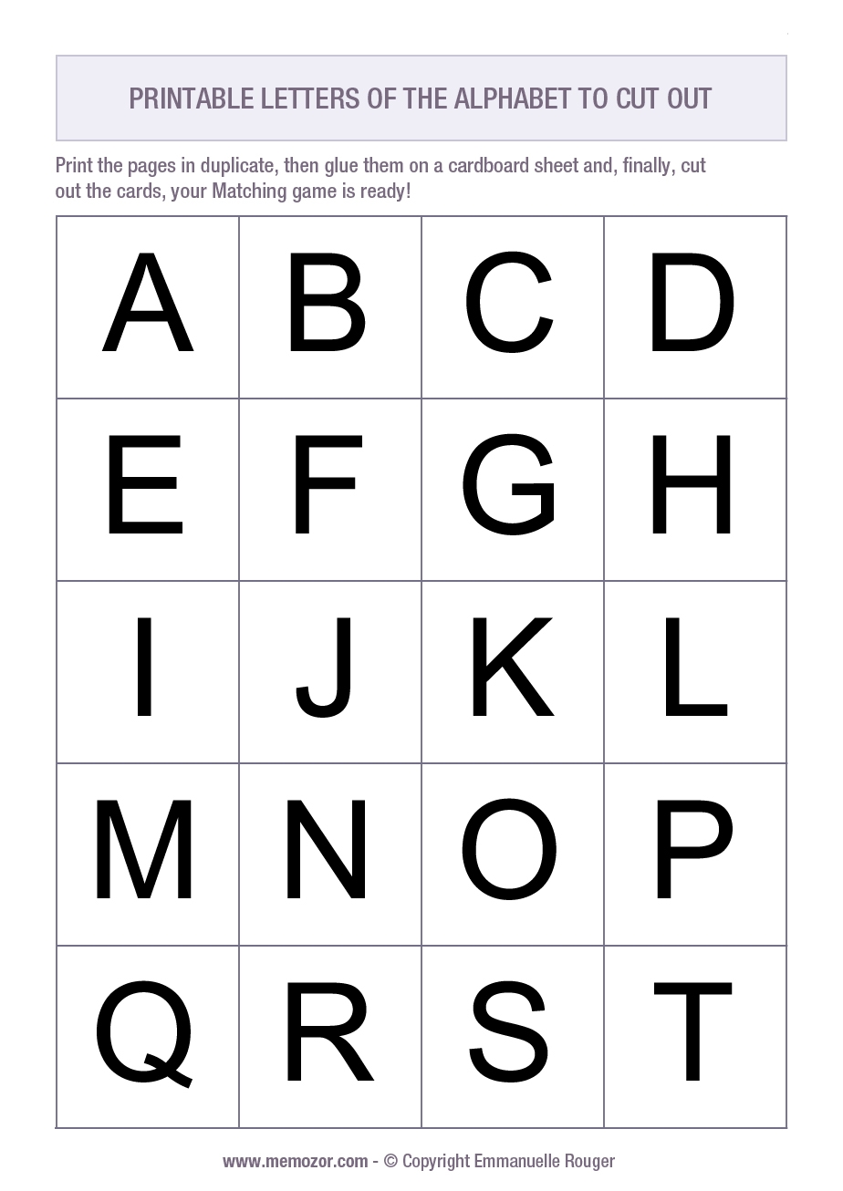 Letters Of Alphabet Printable