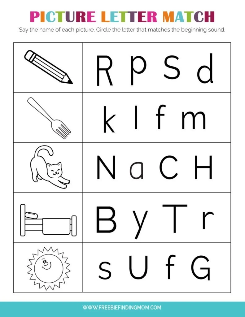 Printable Letter Worksheets For Kindergarten