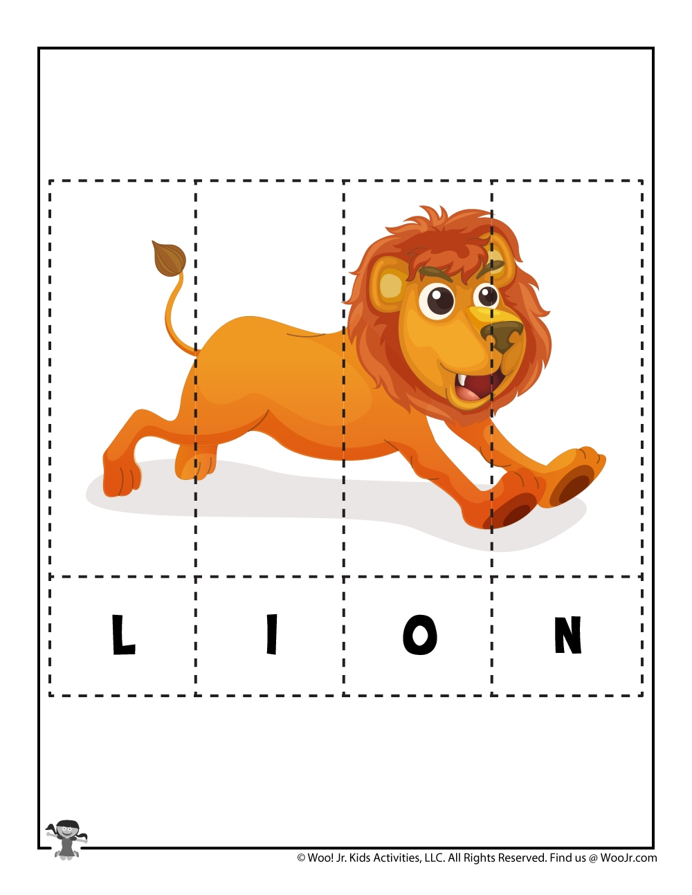 Printable Animal Spelling Puzzles Woo Jr Kids Activities 