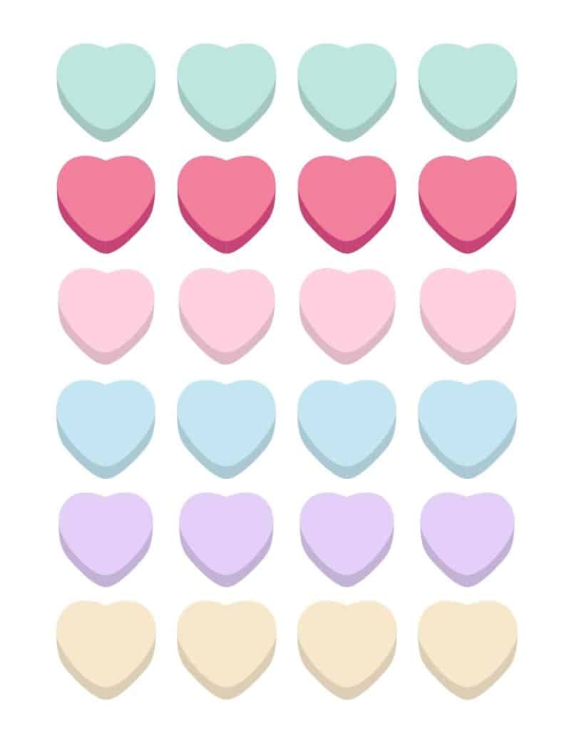 Printable Template Conversation Hearts