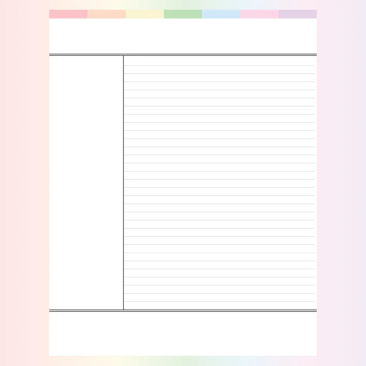 Printable Cornell Notes Instant Download PDF A4 And US Letter