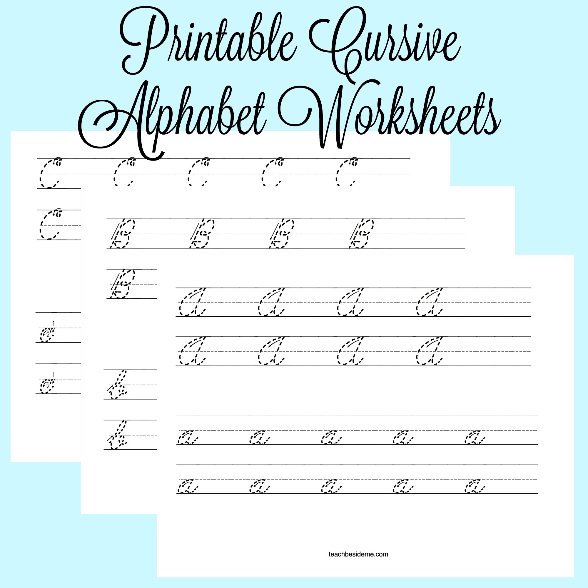 Cursive Letter Worksheets Printable