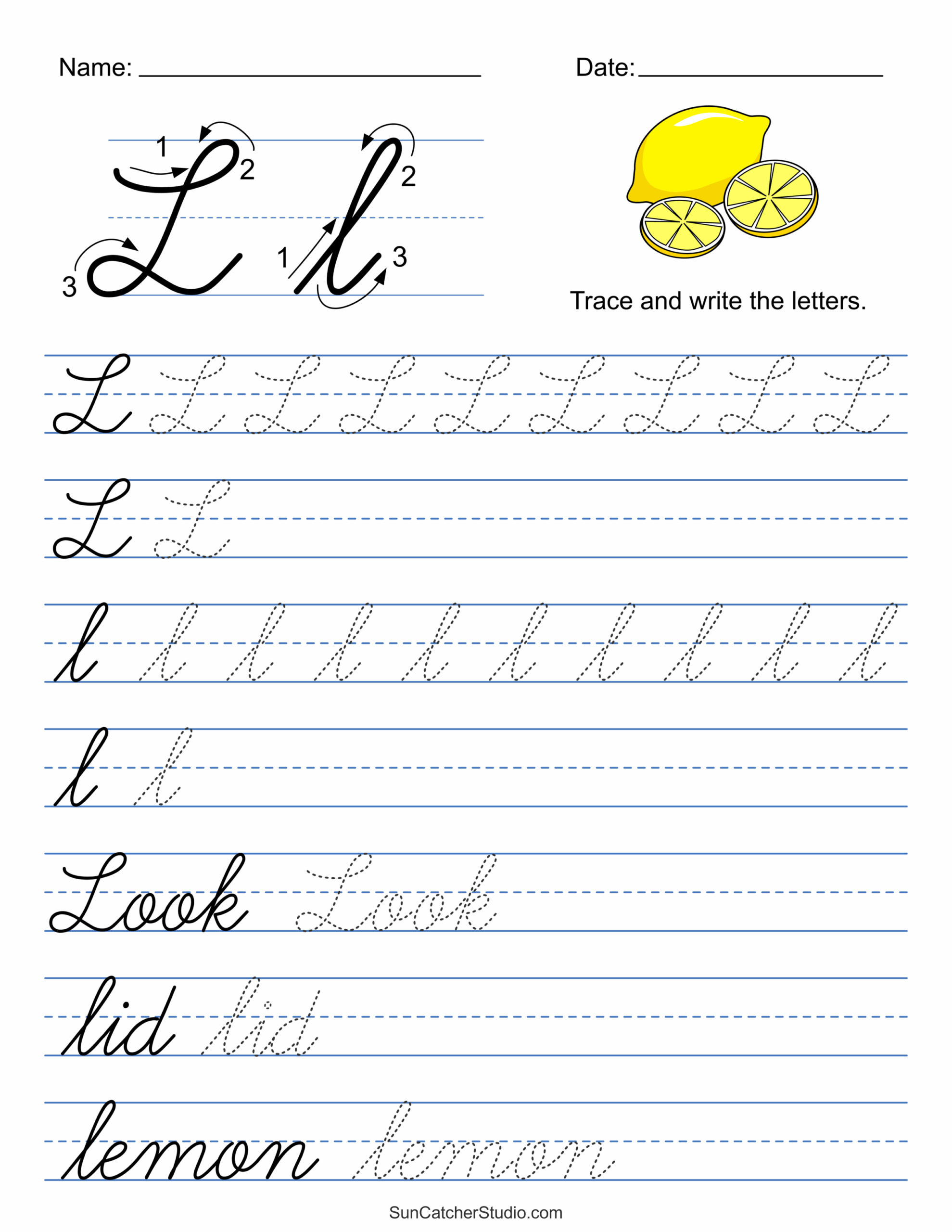 Cursive Worksheets Printable