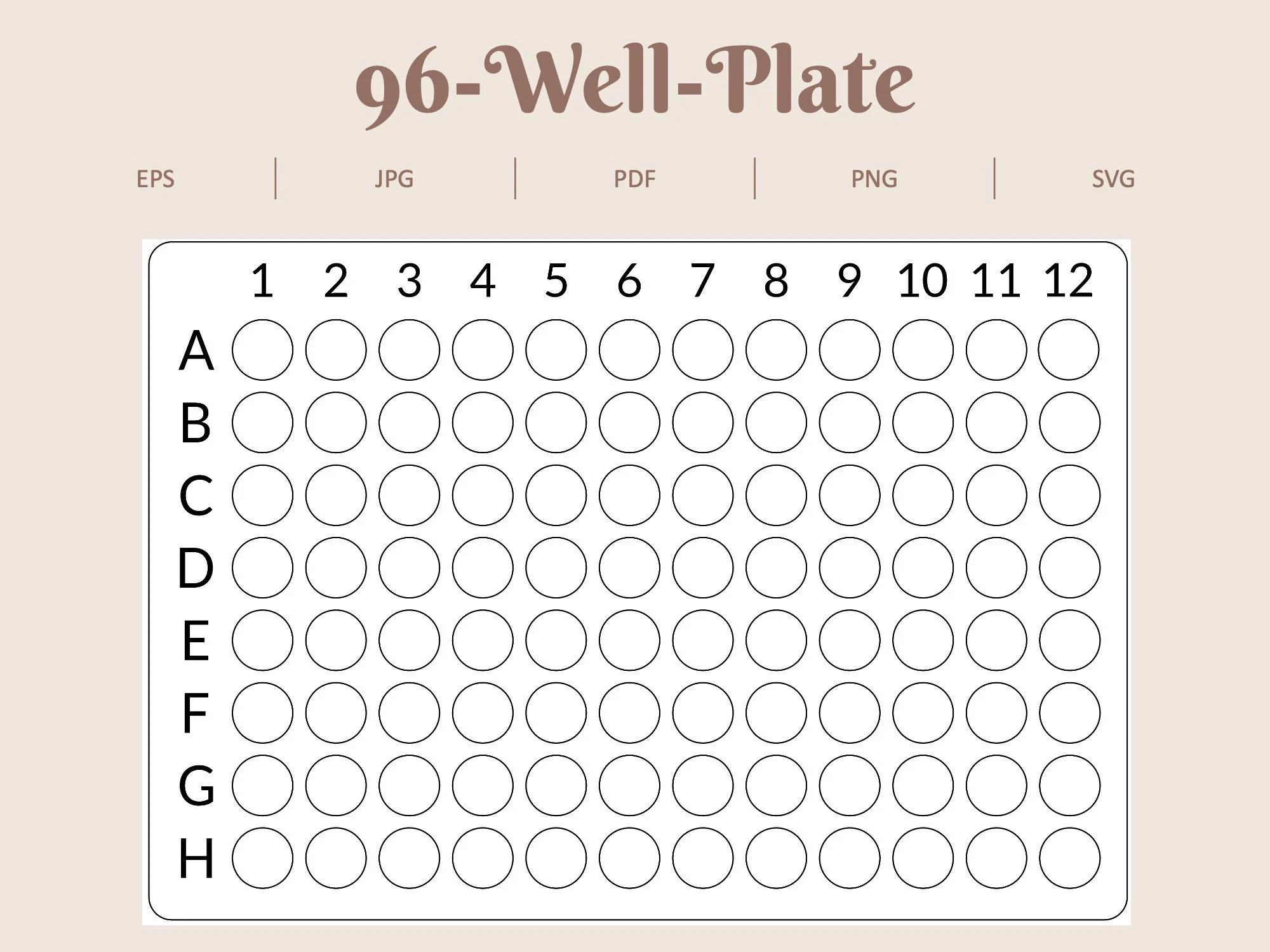 Printable 96 Well Plate Template