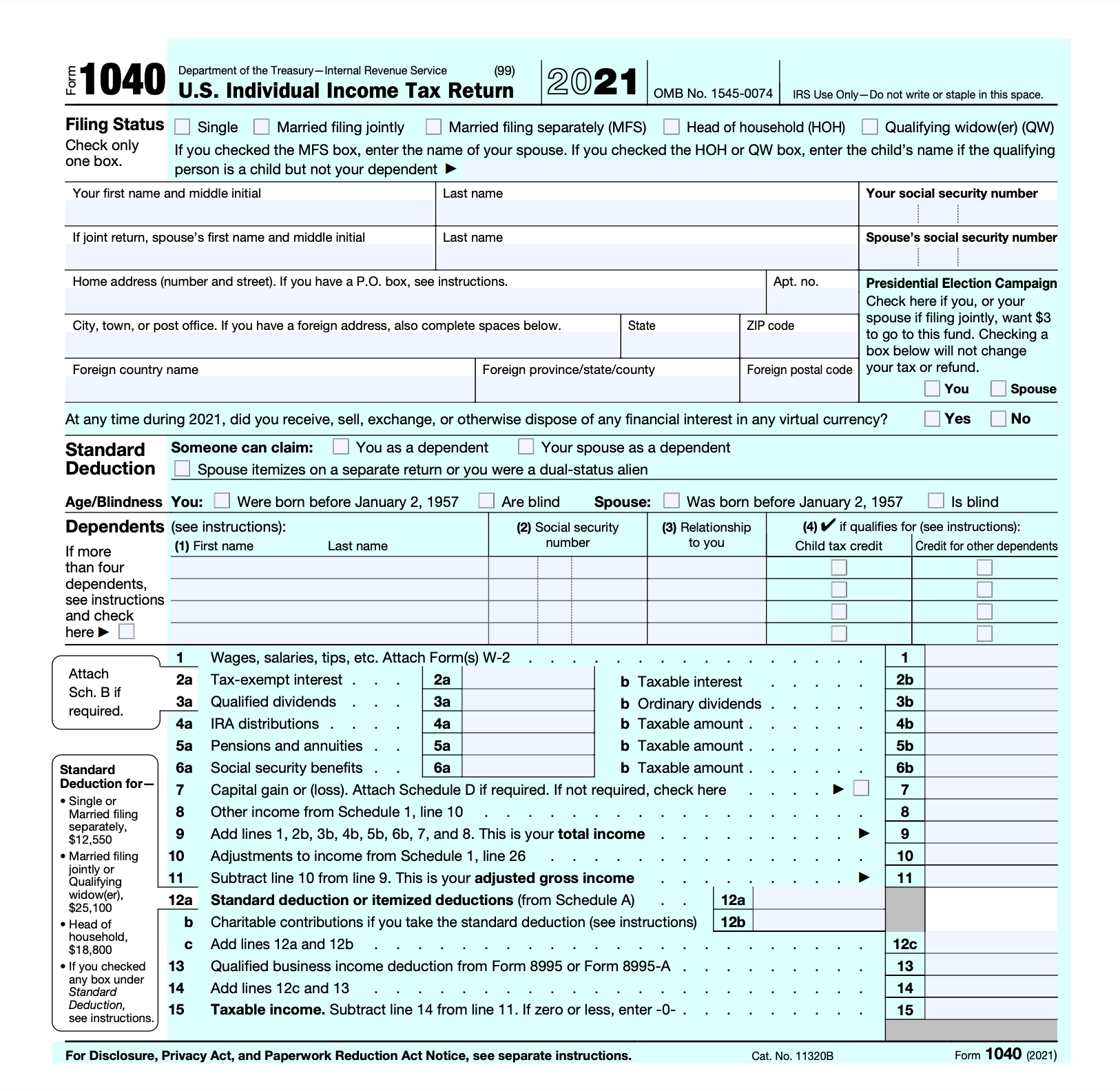 Printable Federal Tax Forms 1040Ez Printable Bingo Cards