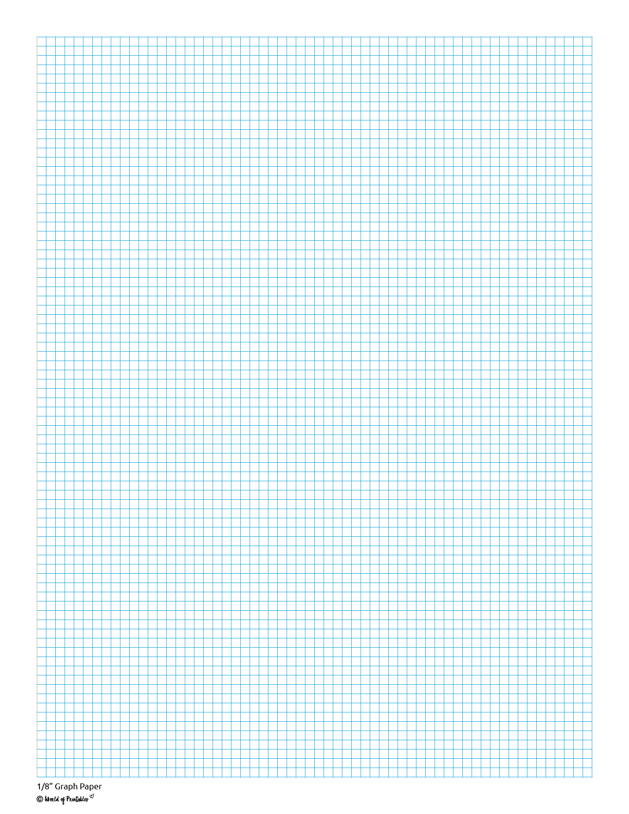 Free Printable 1/8 Inch Graph Paper