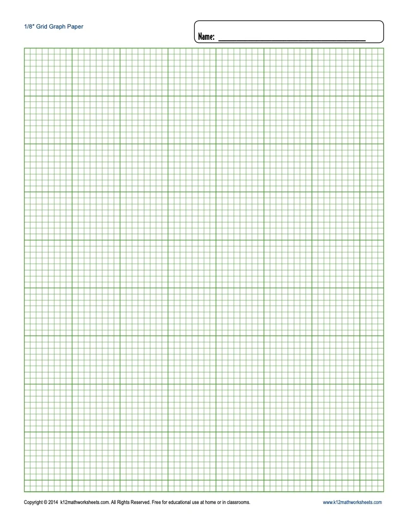 Printable Graph Paper Free 1/8 Inch