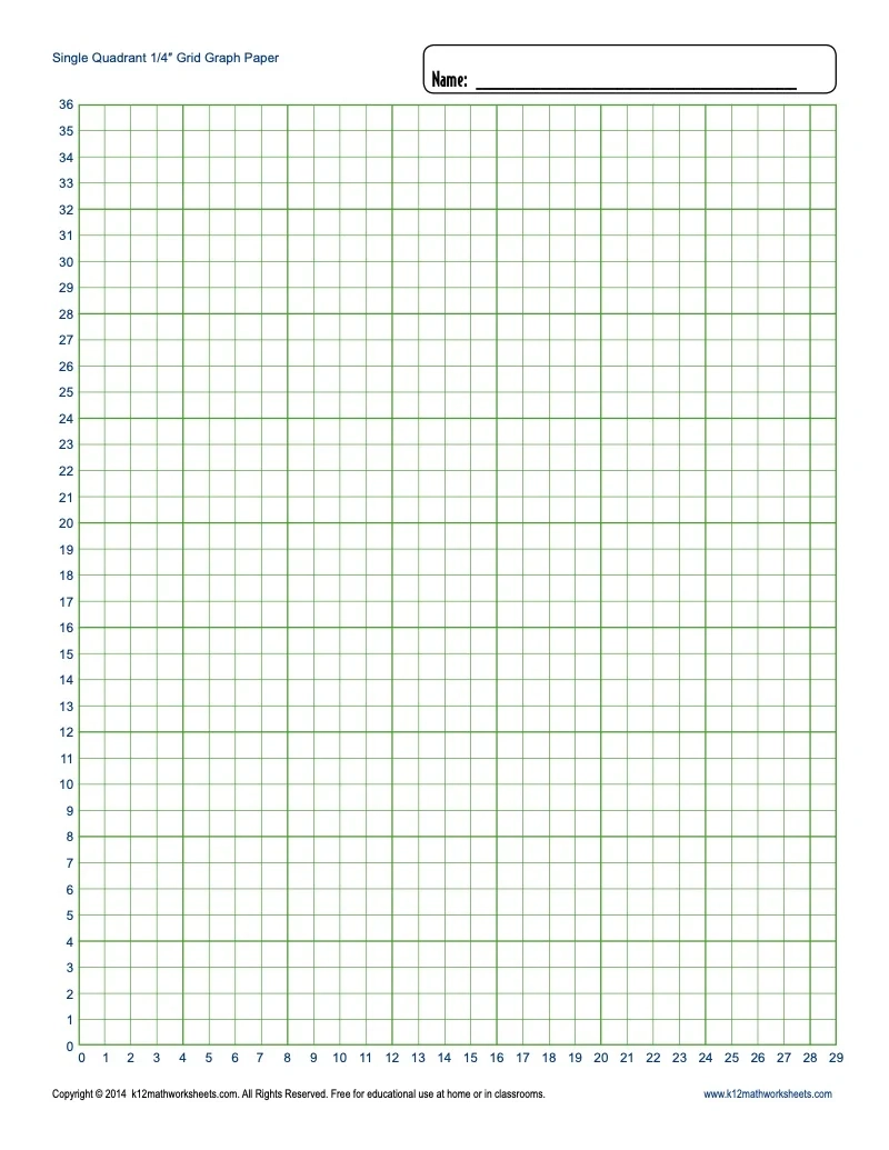 1/4 Inch Graph Paper Printable Full Page