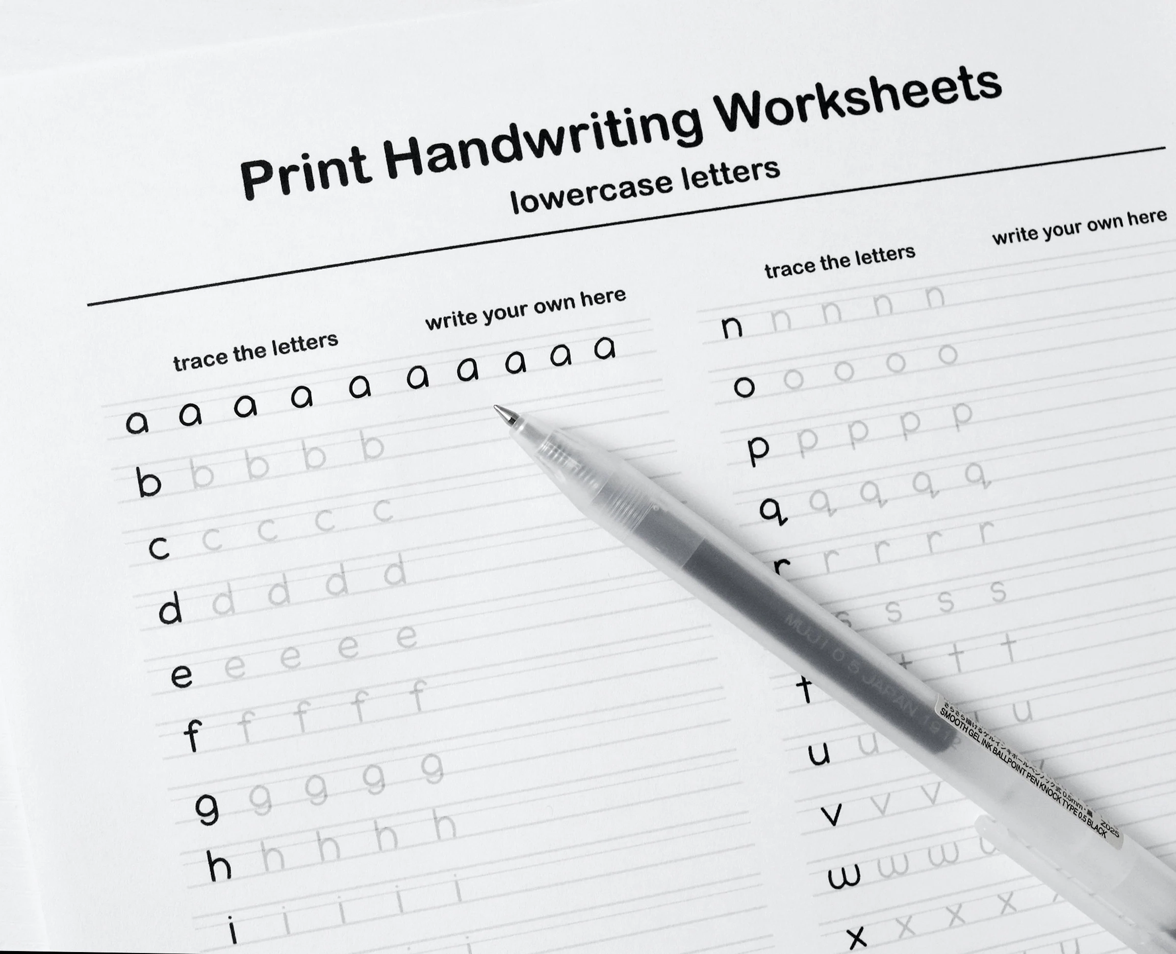 Printable Handwriting Worksheets For Adults