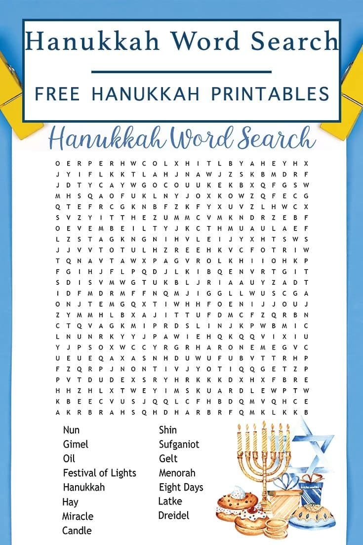 Free Printable Hanukkah Worksheets