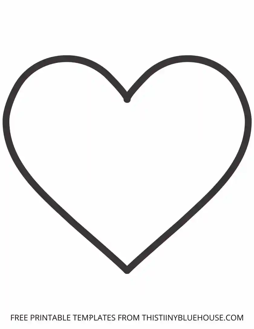 Printable Heart Template small Medium Large This Tiny Blue House