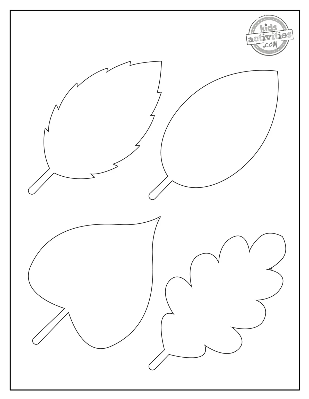 Leaves Printable Template
