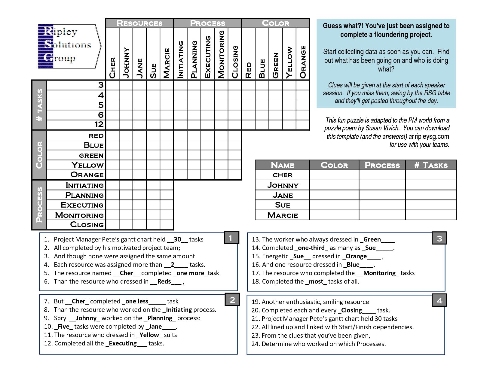 Logic Puzzle Printable Free