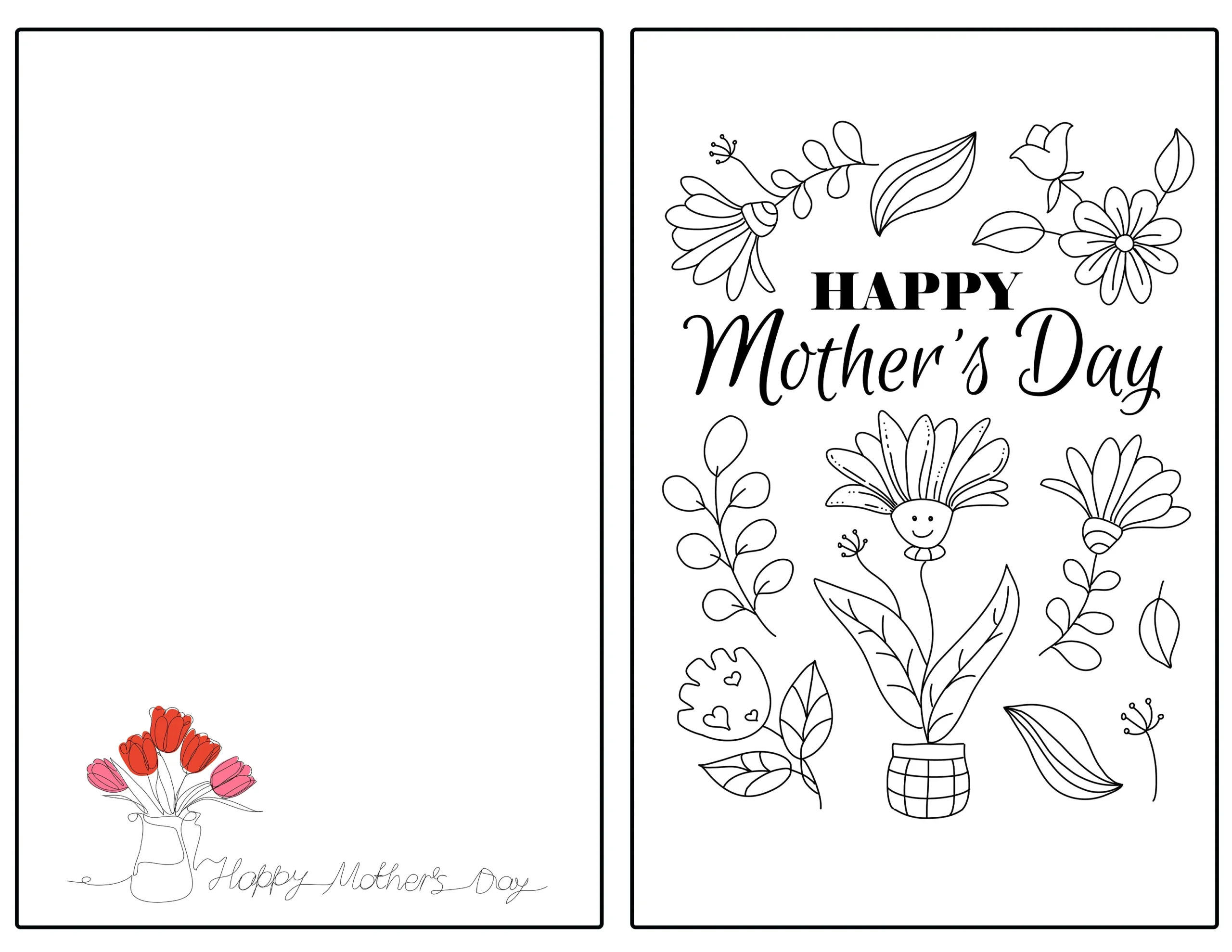 Printable Mothers Day Card Printable Party Favors