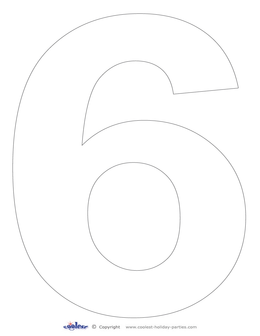 Free Printable Number 6