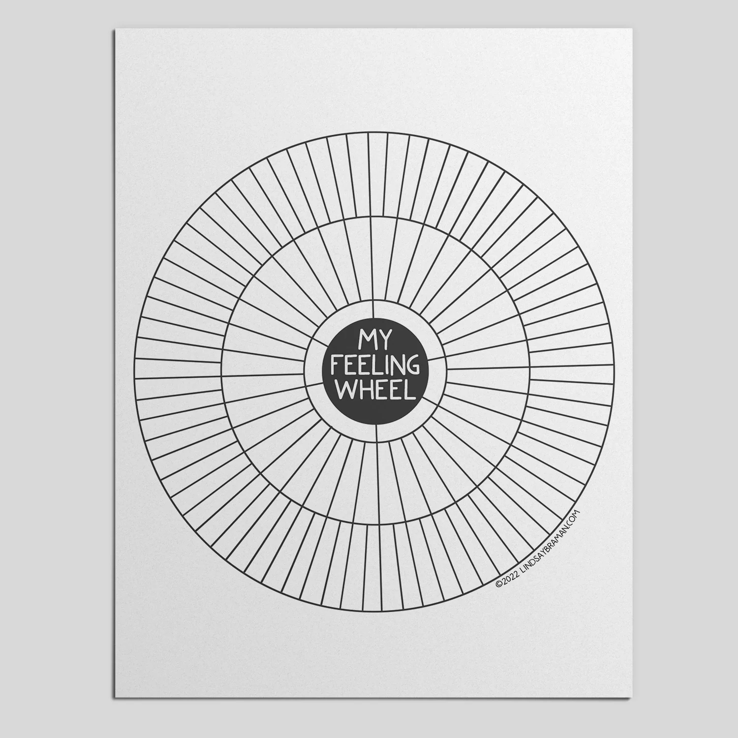 Printable Emotion Wheel Template