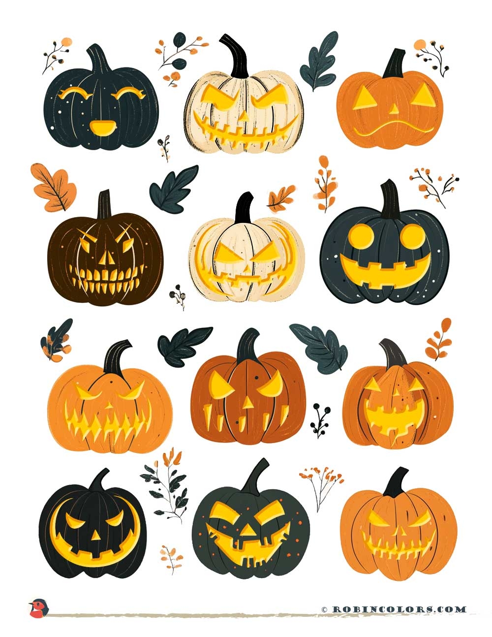 Printable Pumpkin Face Template