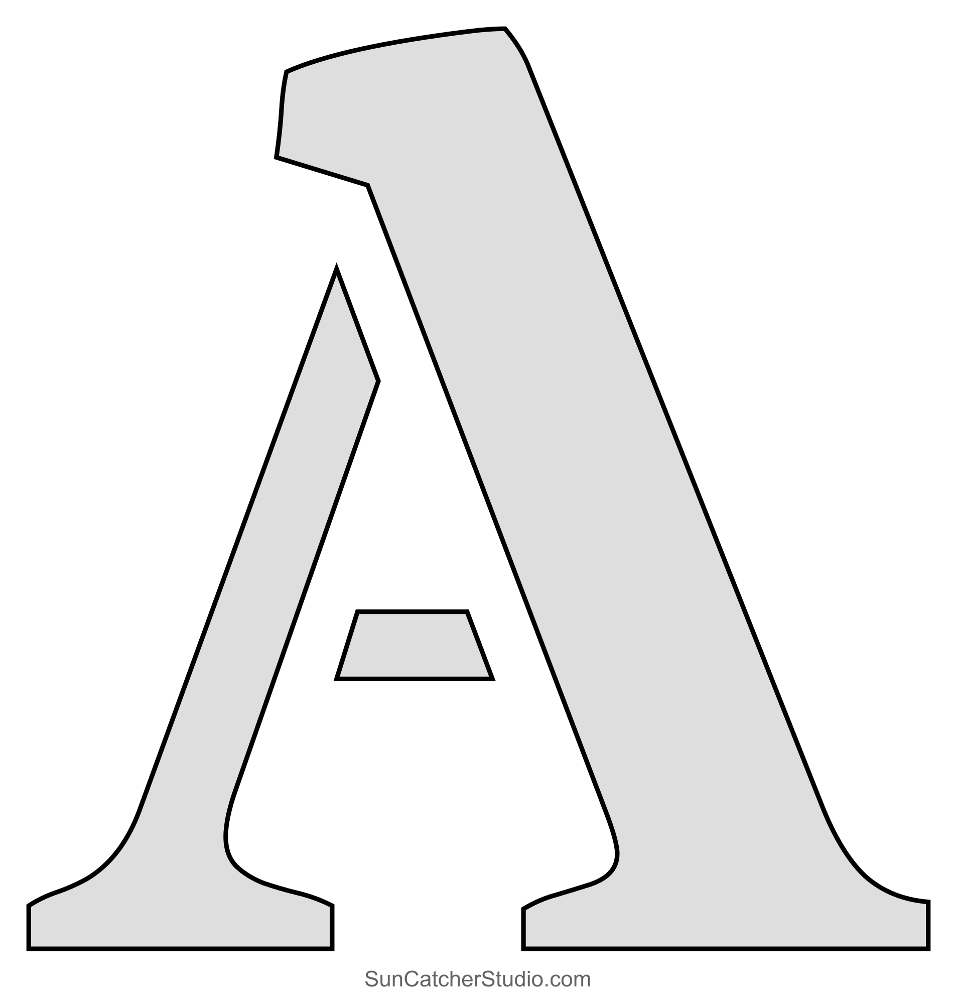 Letter A Template Printable