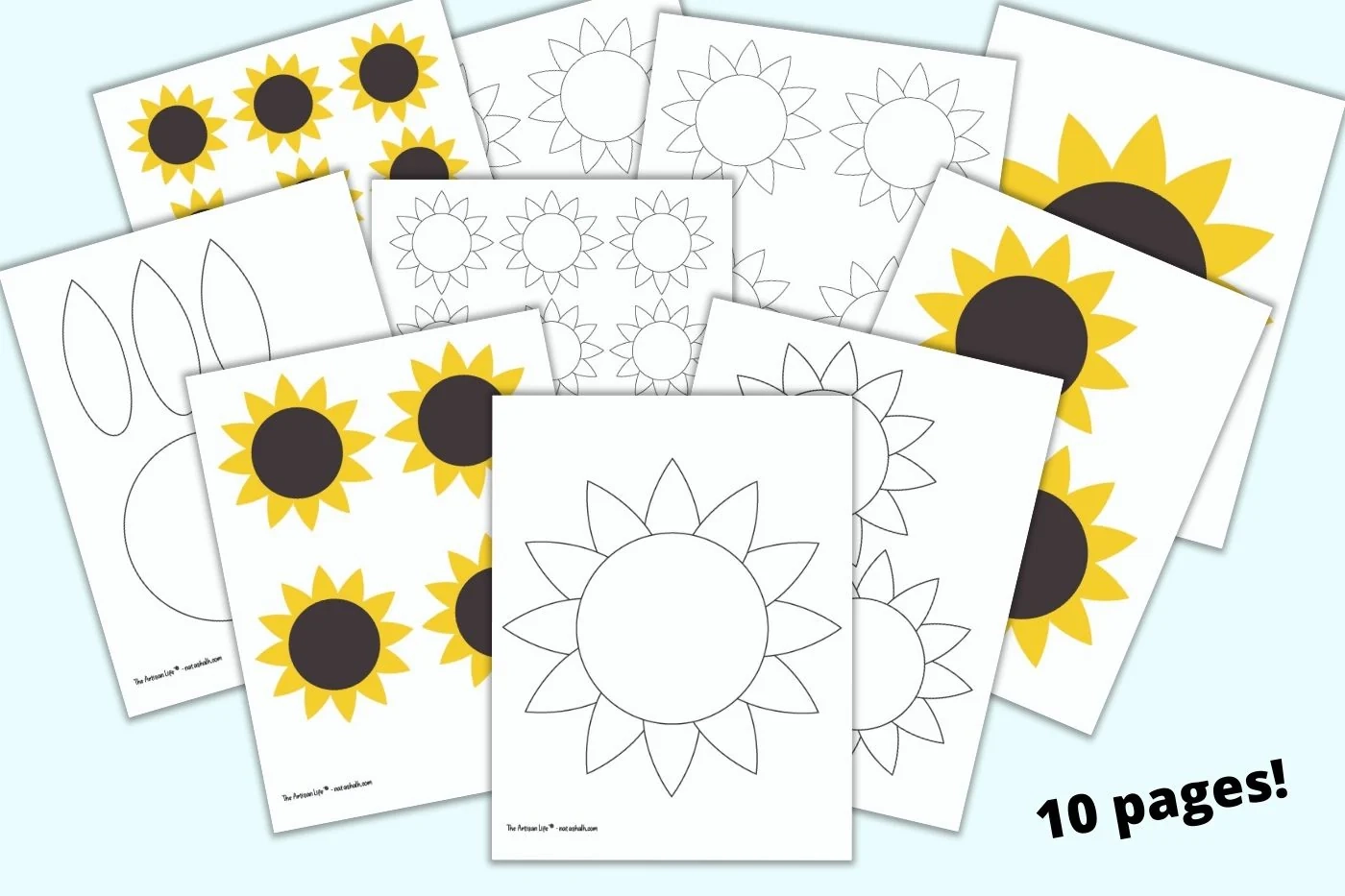 Sunflower Printable Template