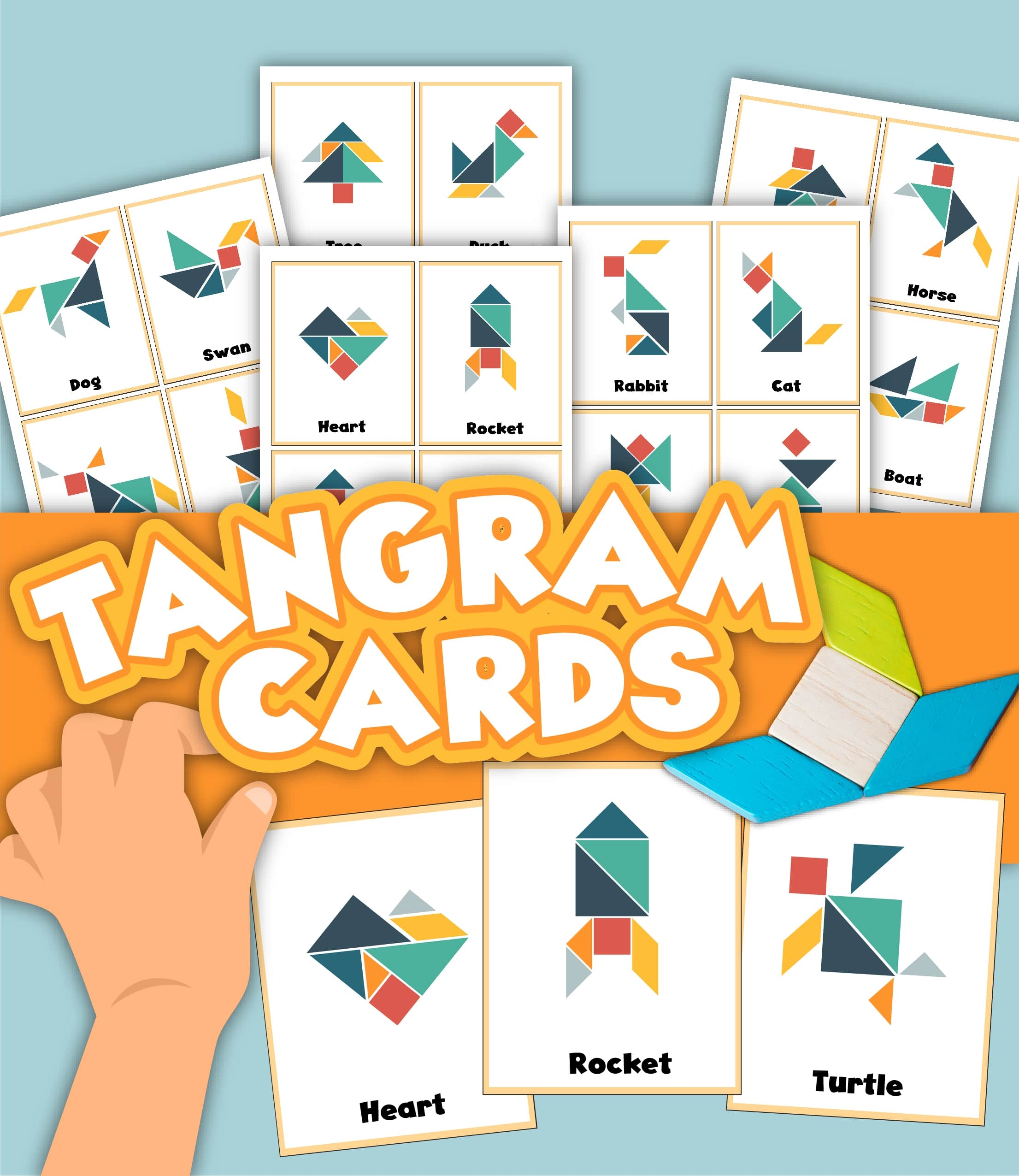 Free Printable Tangram Puzzles Patterns