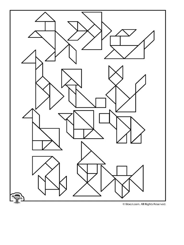 Printable Tangram Puzzles And Solutions