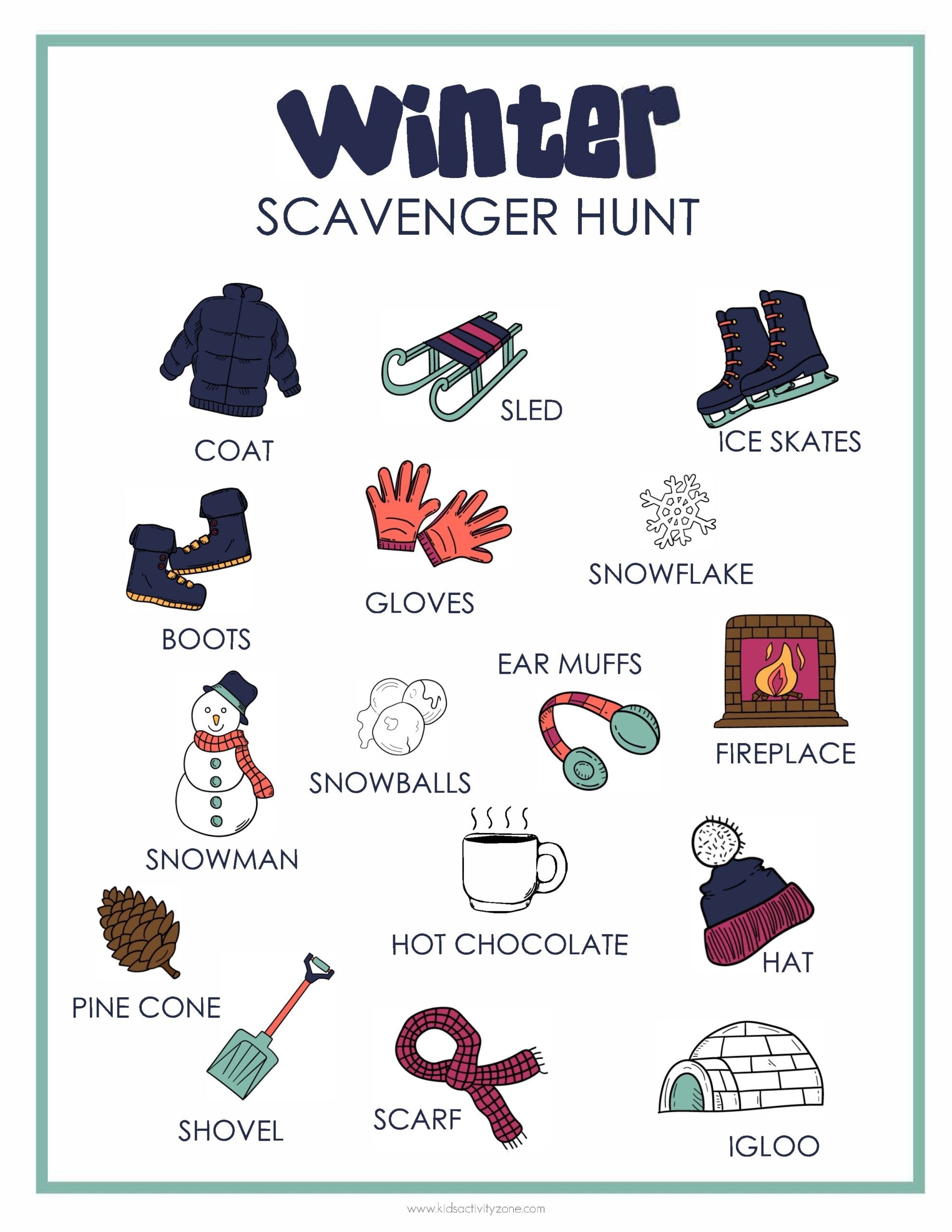 Winter Activities For Kids Printables Free