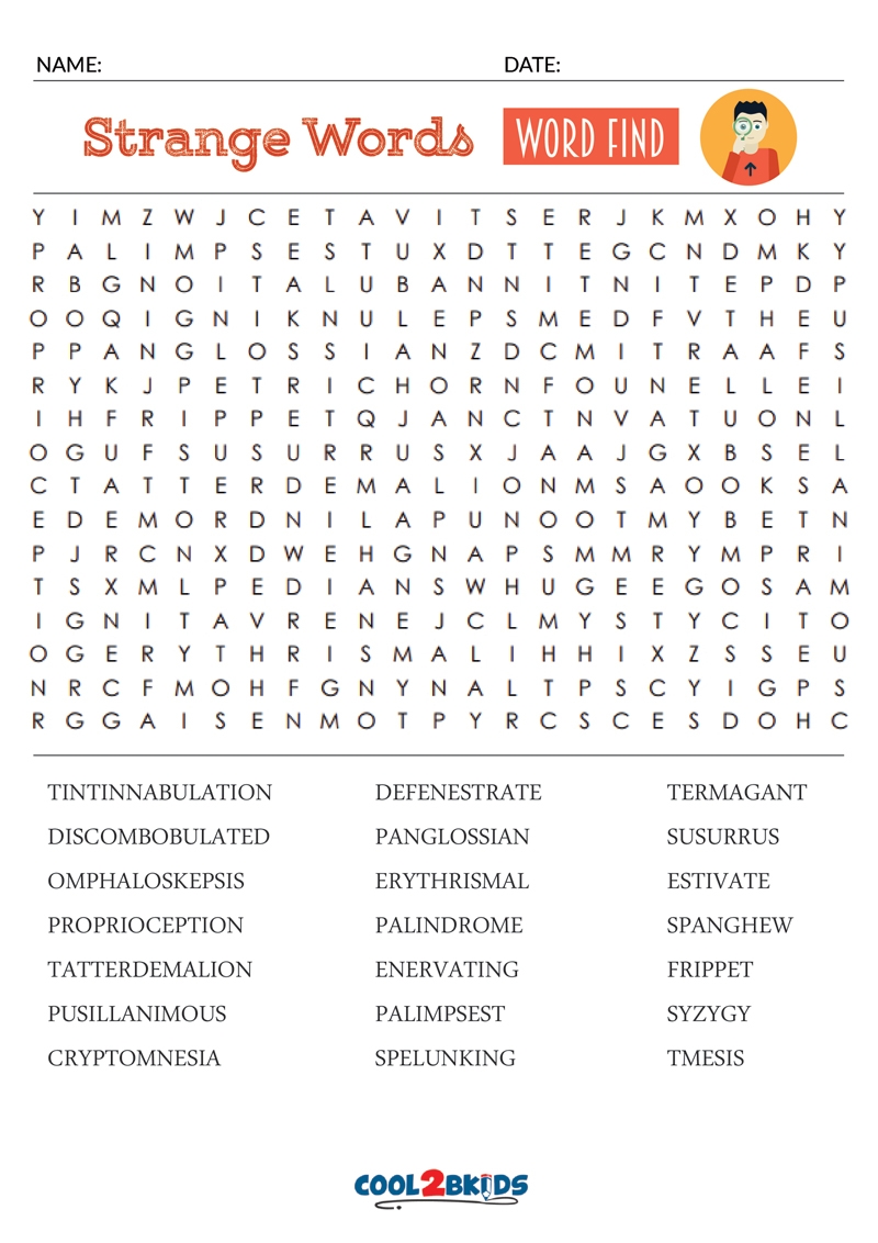 Printable Word Puzzles Adults
