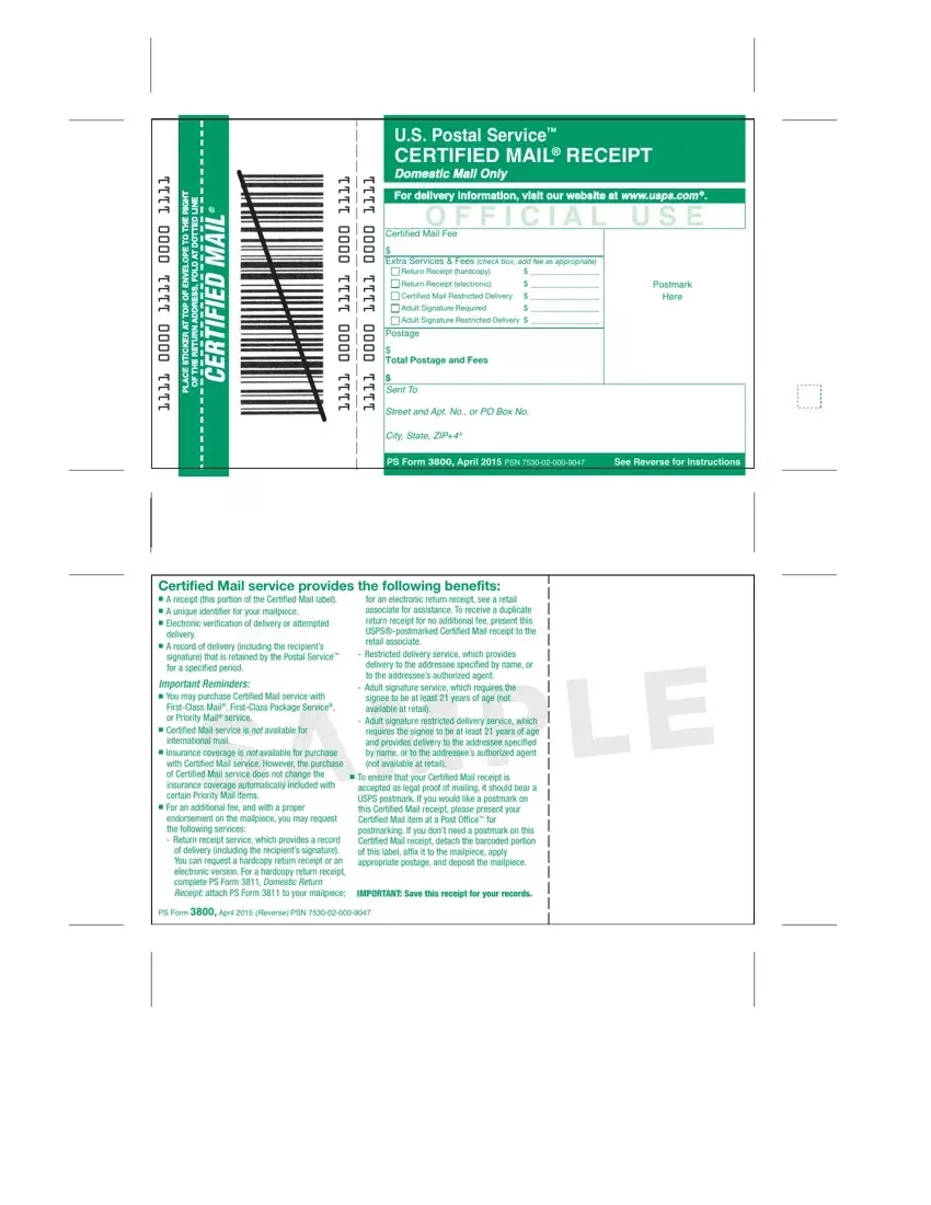 Ps Form 3800 Fill Out Printable PDF Forms Online