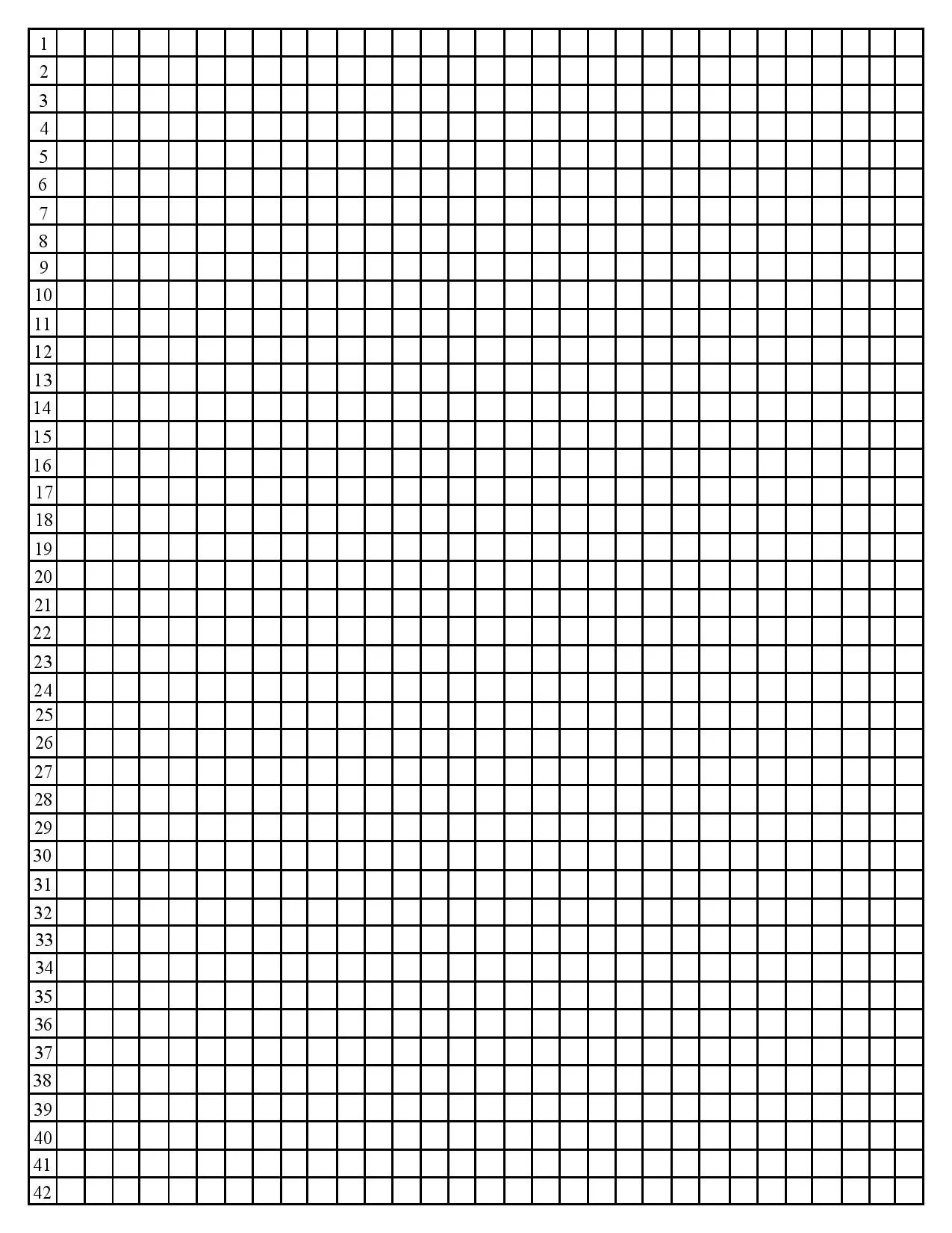Printable 1/4 Inch Graph Paper