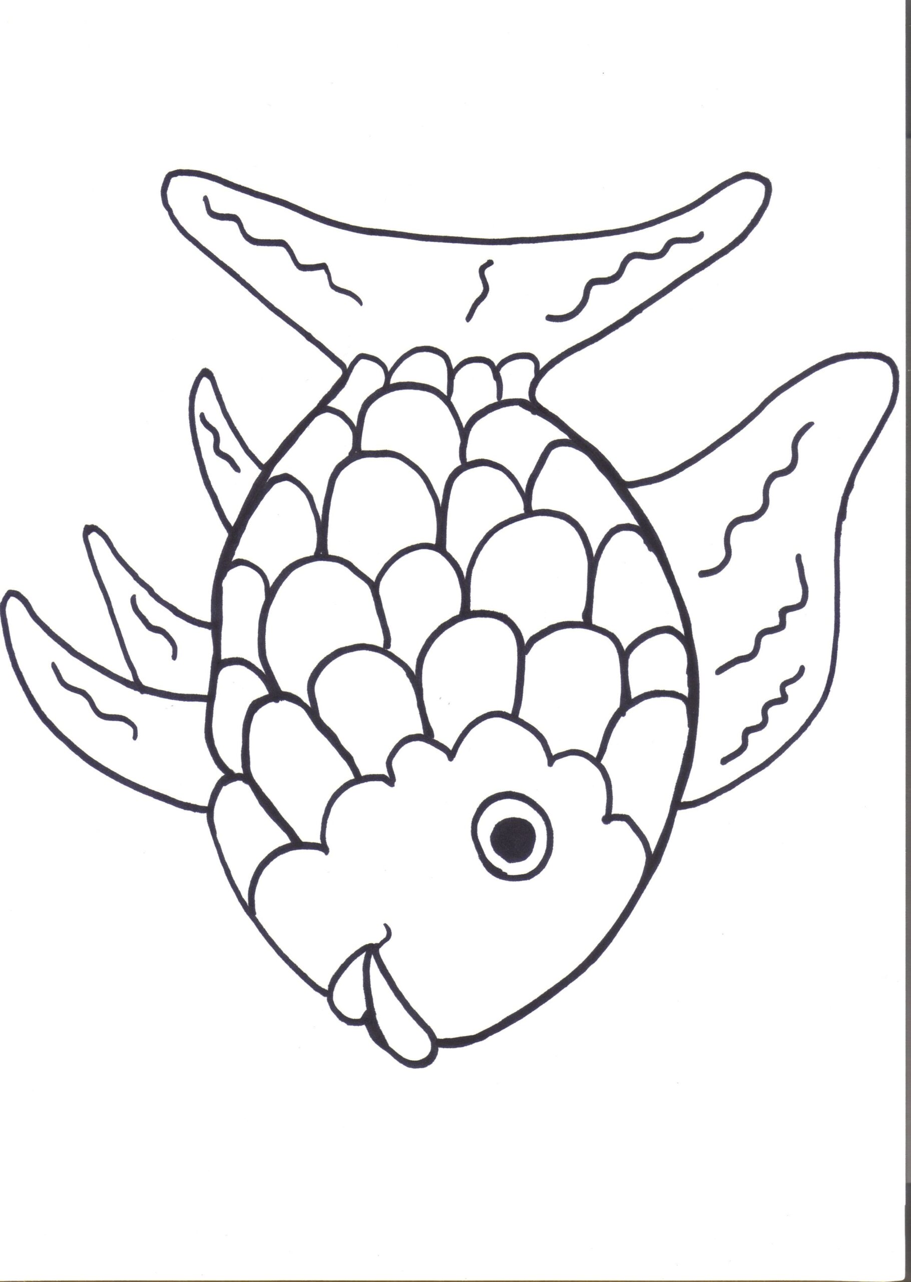 Printable Rainbow Fish Template