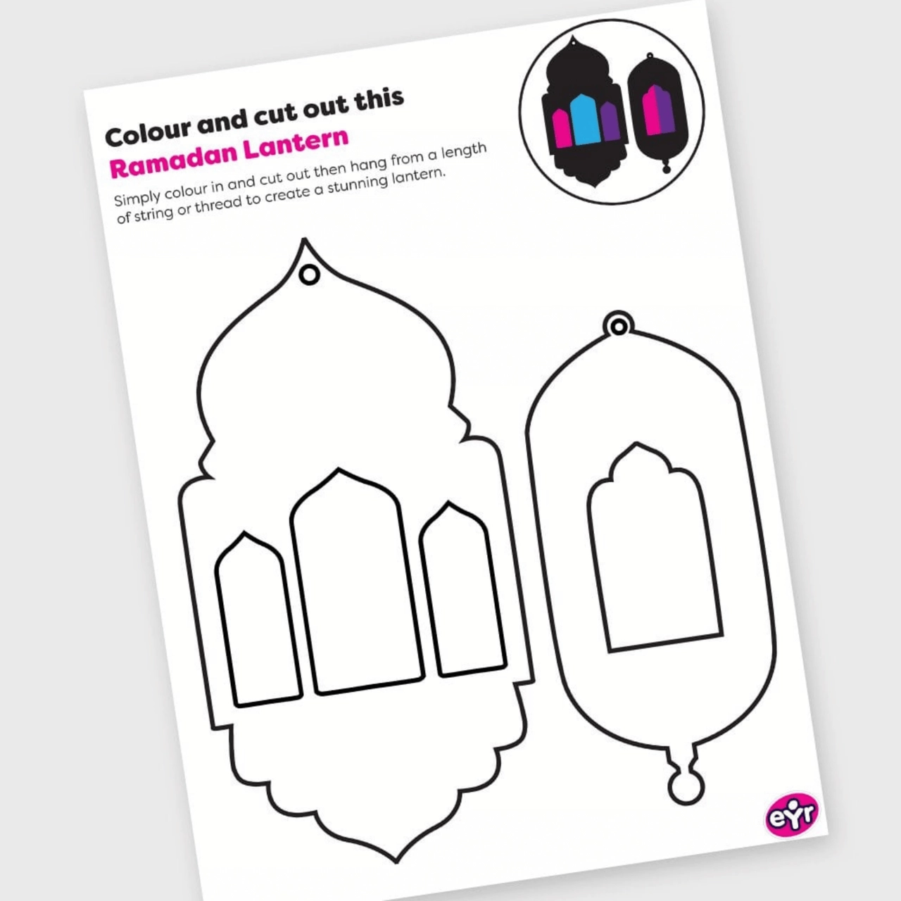 Ramandan Lantern Template Early Years Resources