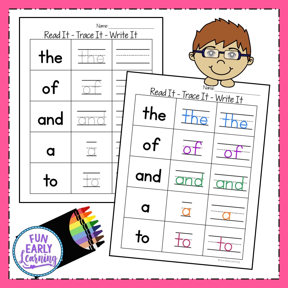 Free Printable Tracing Sight Words Worksheets