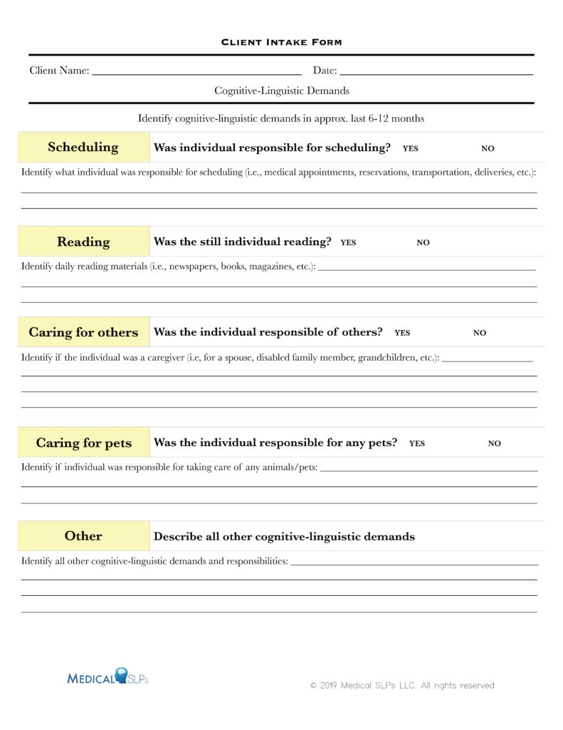 Aphasia Worksheets Free Printable