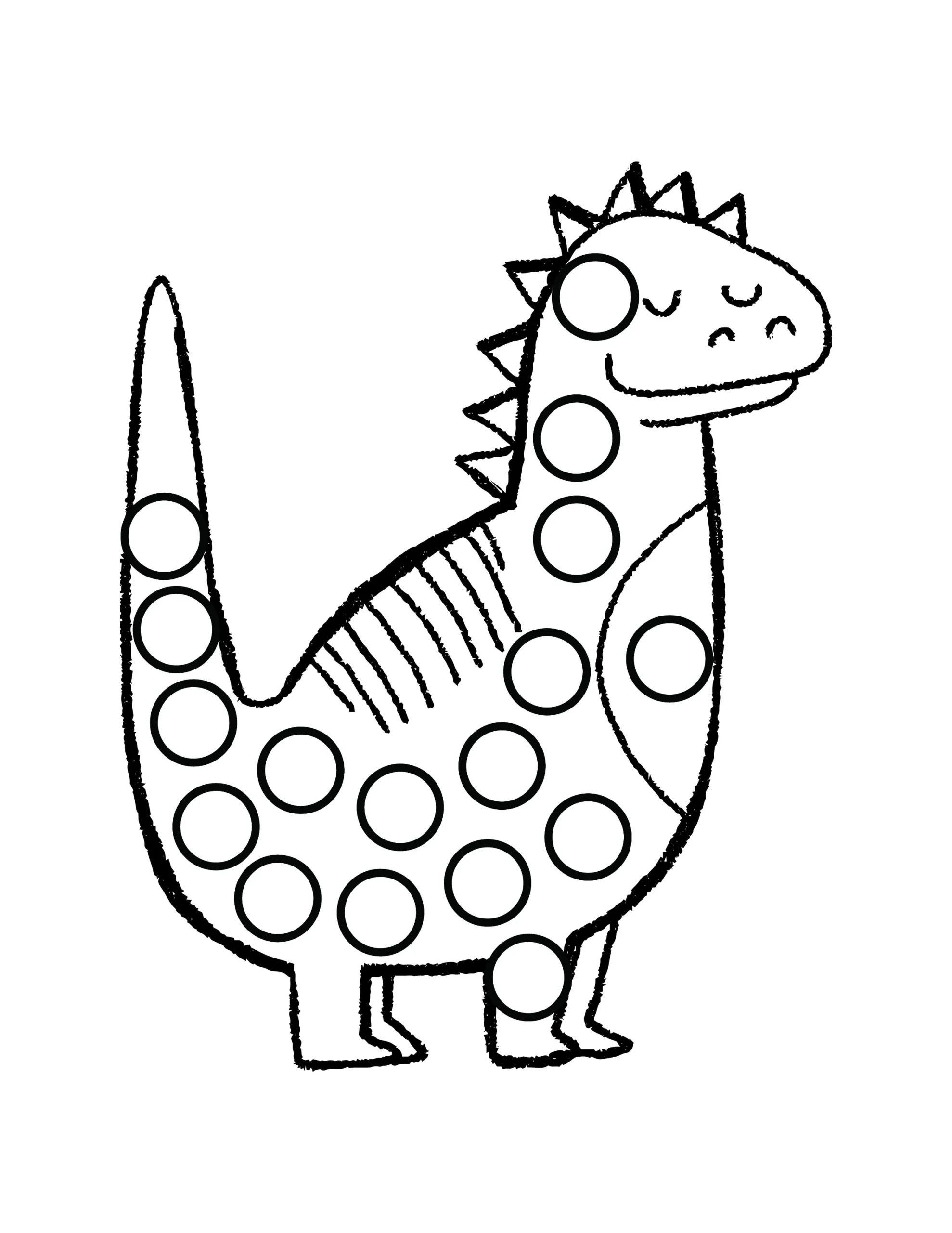 READY TO PRINT Dinosaur Dot Marker Activity Book 8 5x11 42 