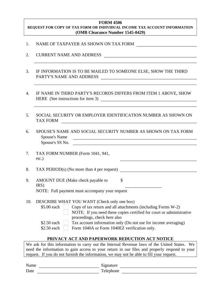 Request Copy Form Fill Out amp Sign Online DocHub