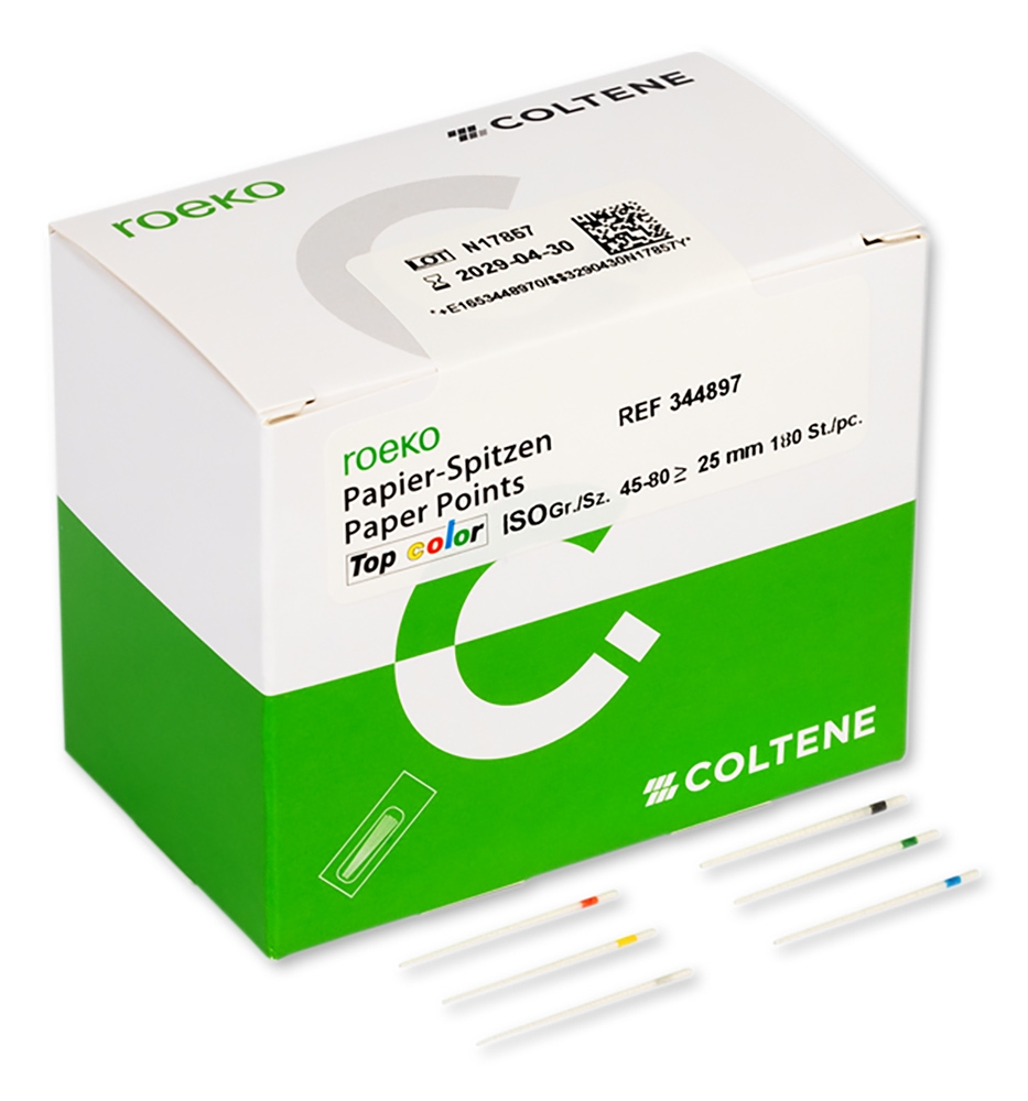 ROEKO Paper Points Top Color ISO 55 180 Pcs Onlinekatalog