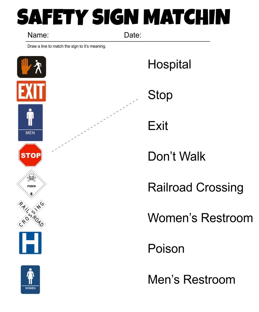 Safety Signs Construction Site Or English ESL Worksheets Pdf 