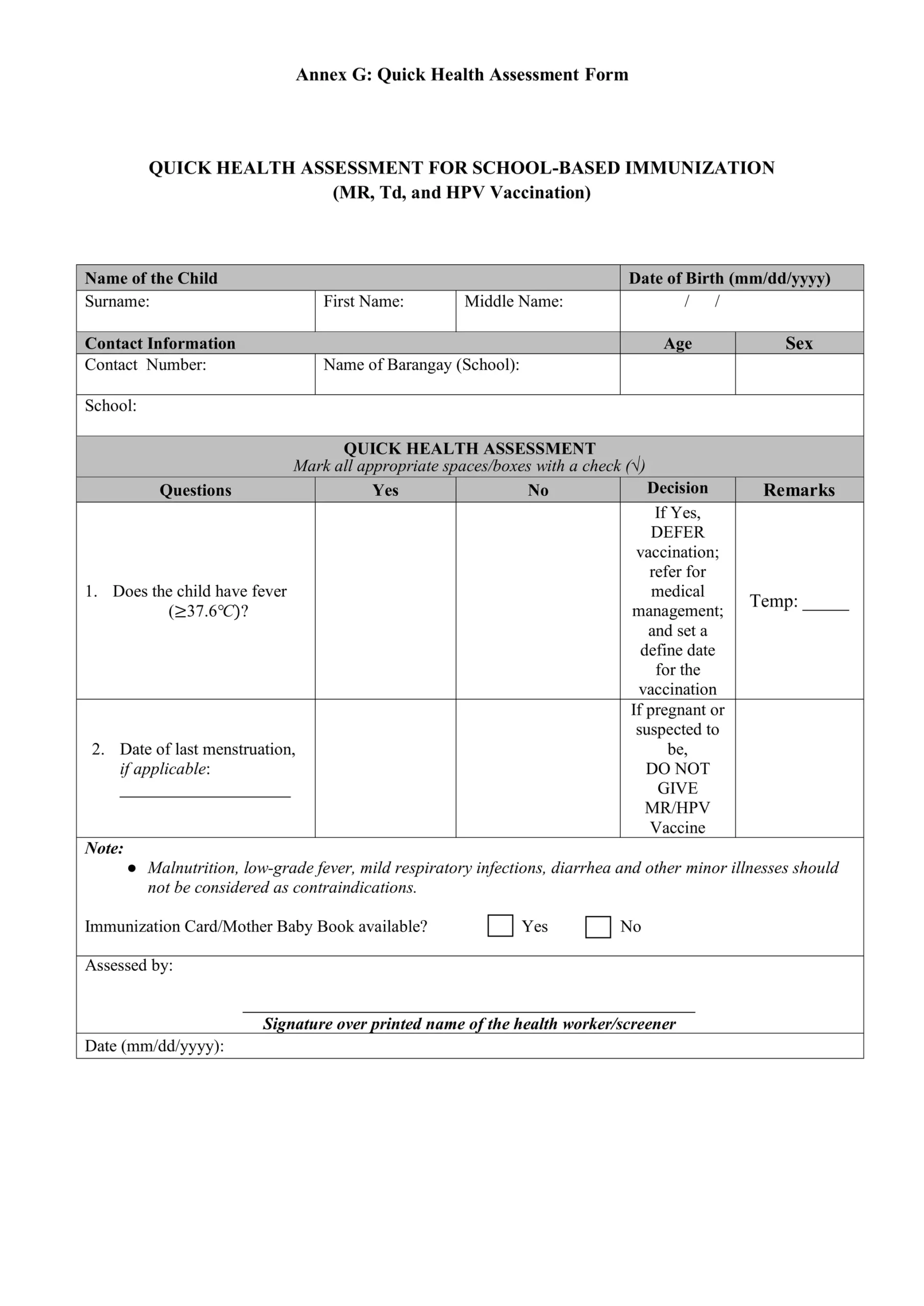 sbi quick health assessment form 2024 2025 pdf