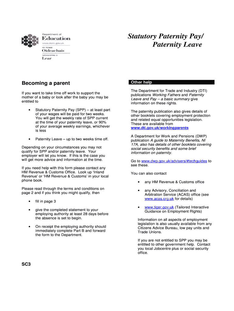 Hmrc Sc3 Form Printable