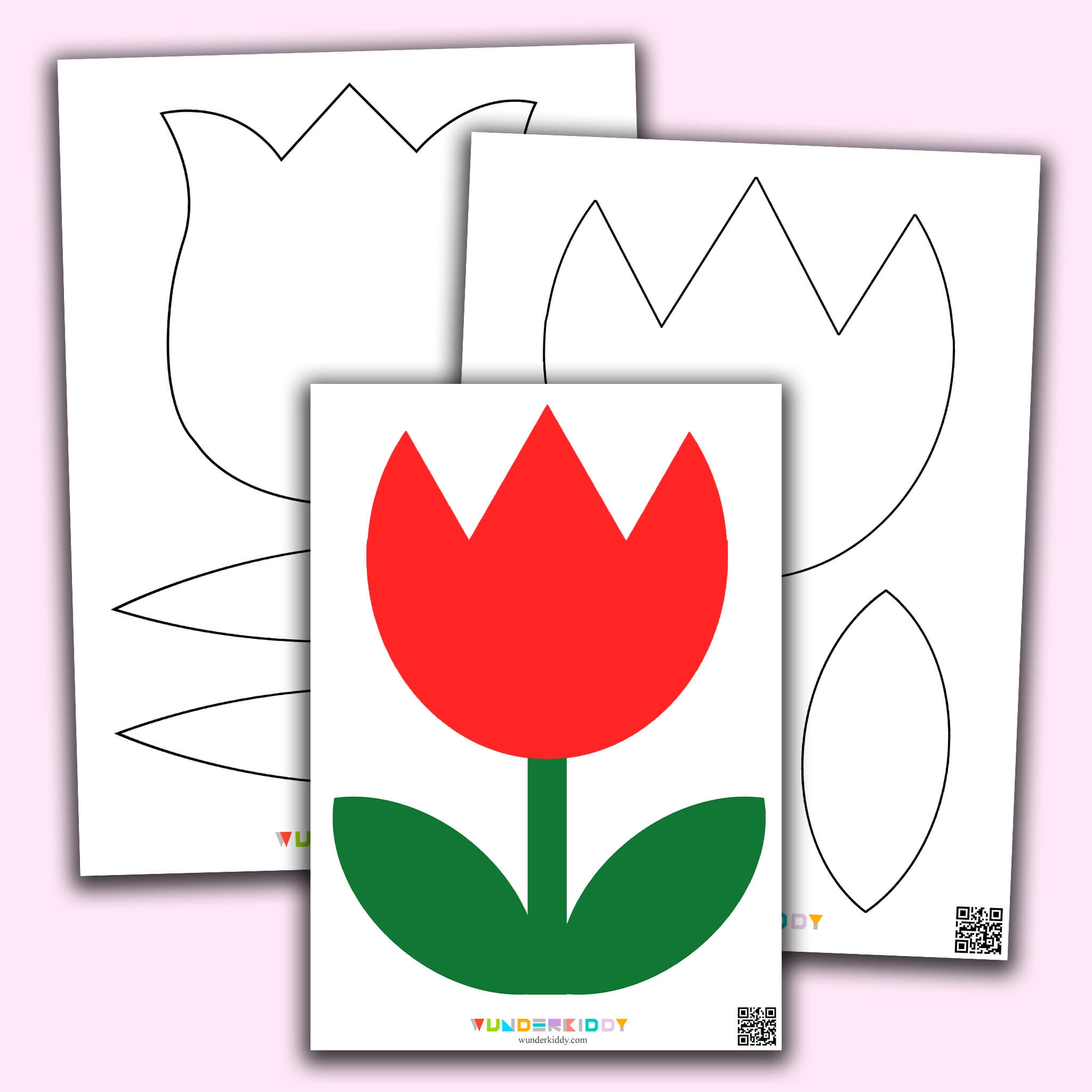 Schablonen Tulpen F r Basteln Mit Kindern Zum Ausdrucken