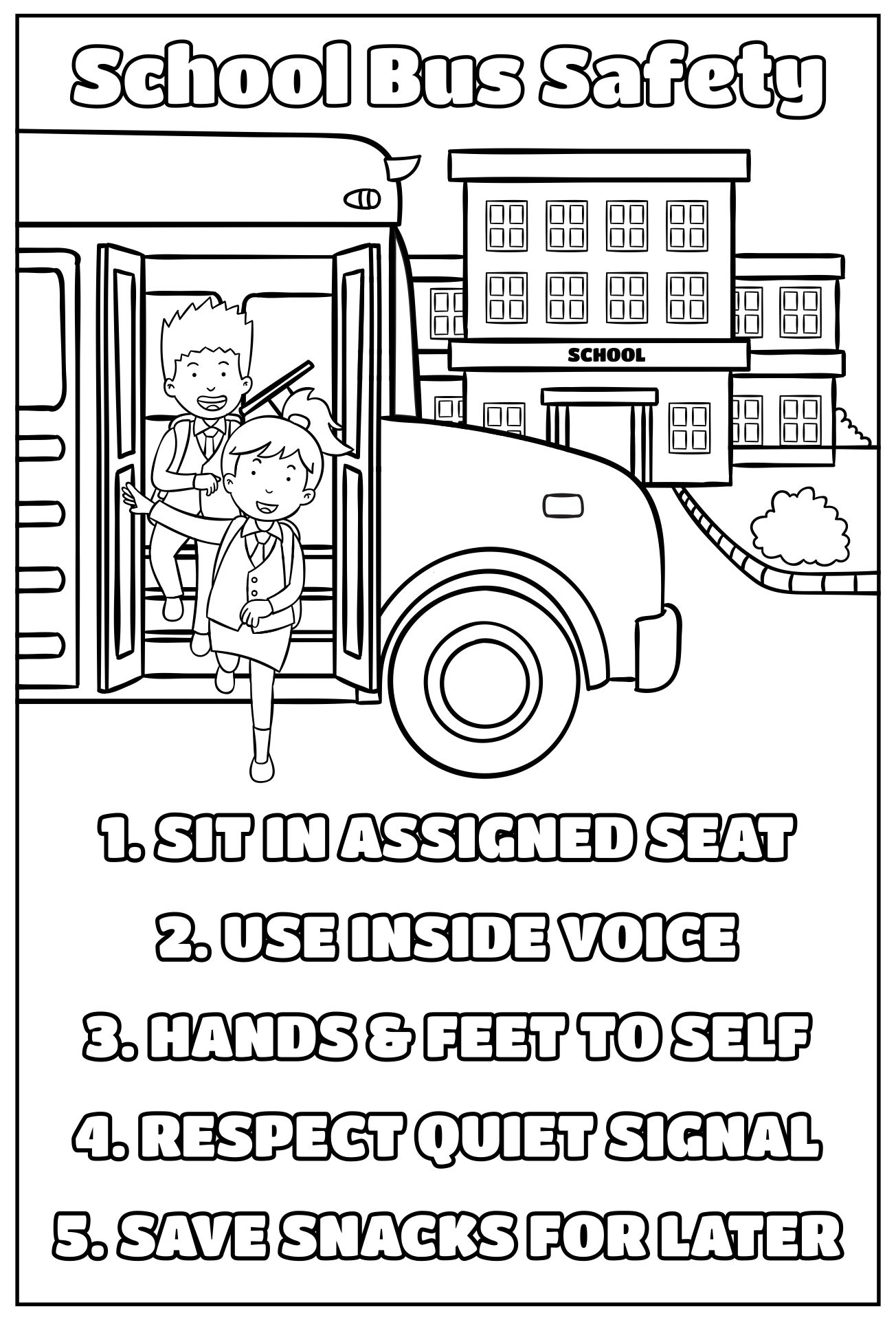 Free Online Printable Bus Safety Worksheets