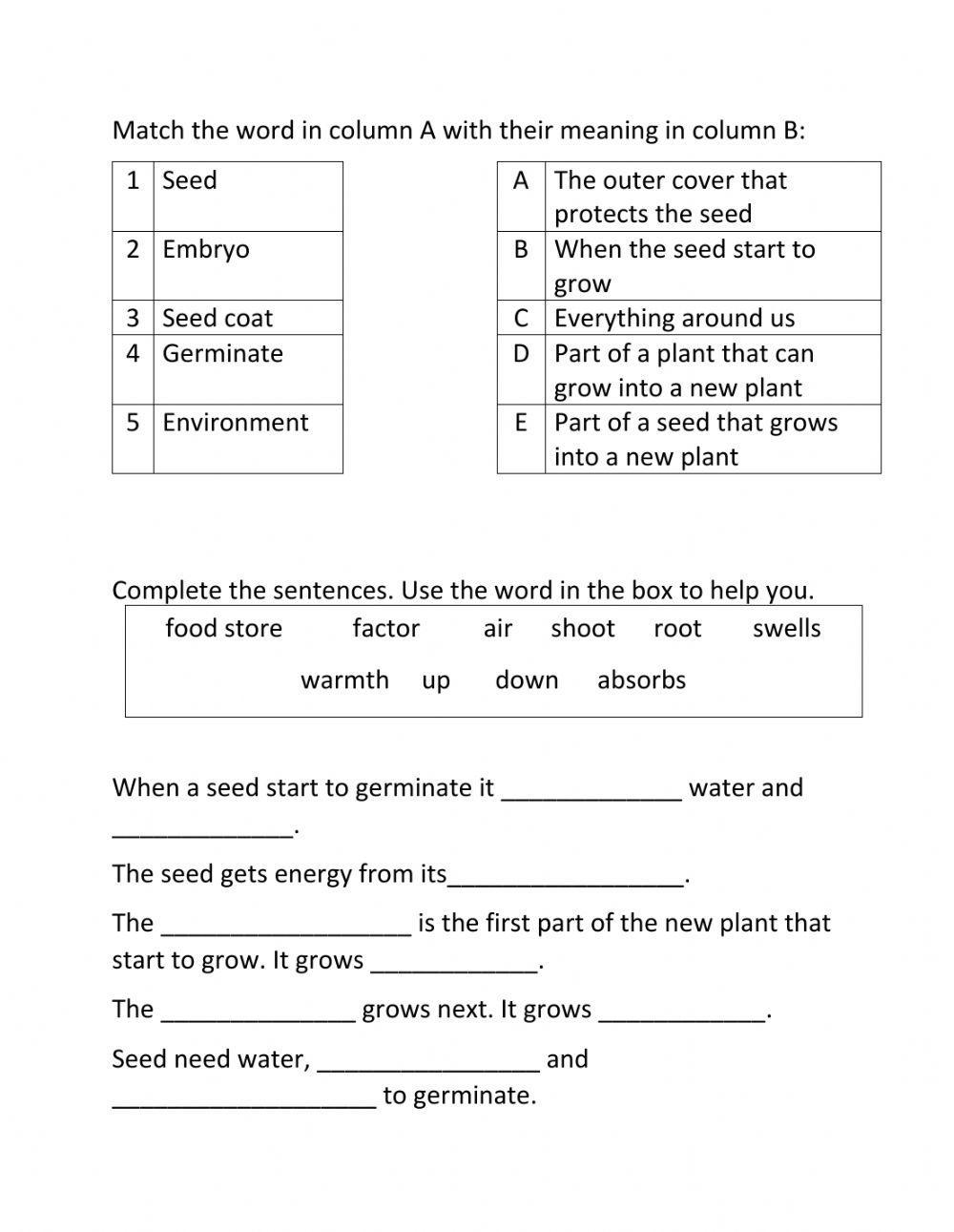 Free Printable Science Worksheets For Grade 4