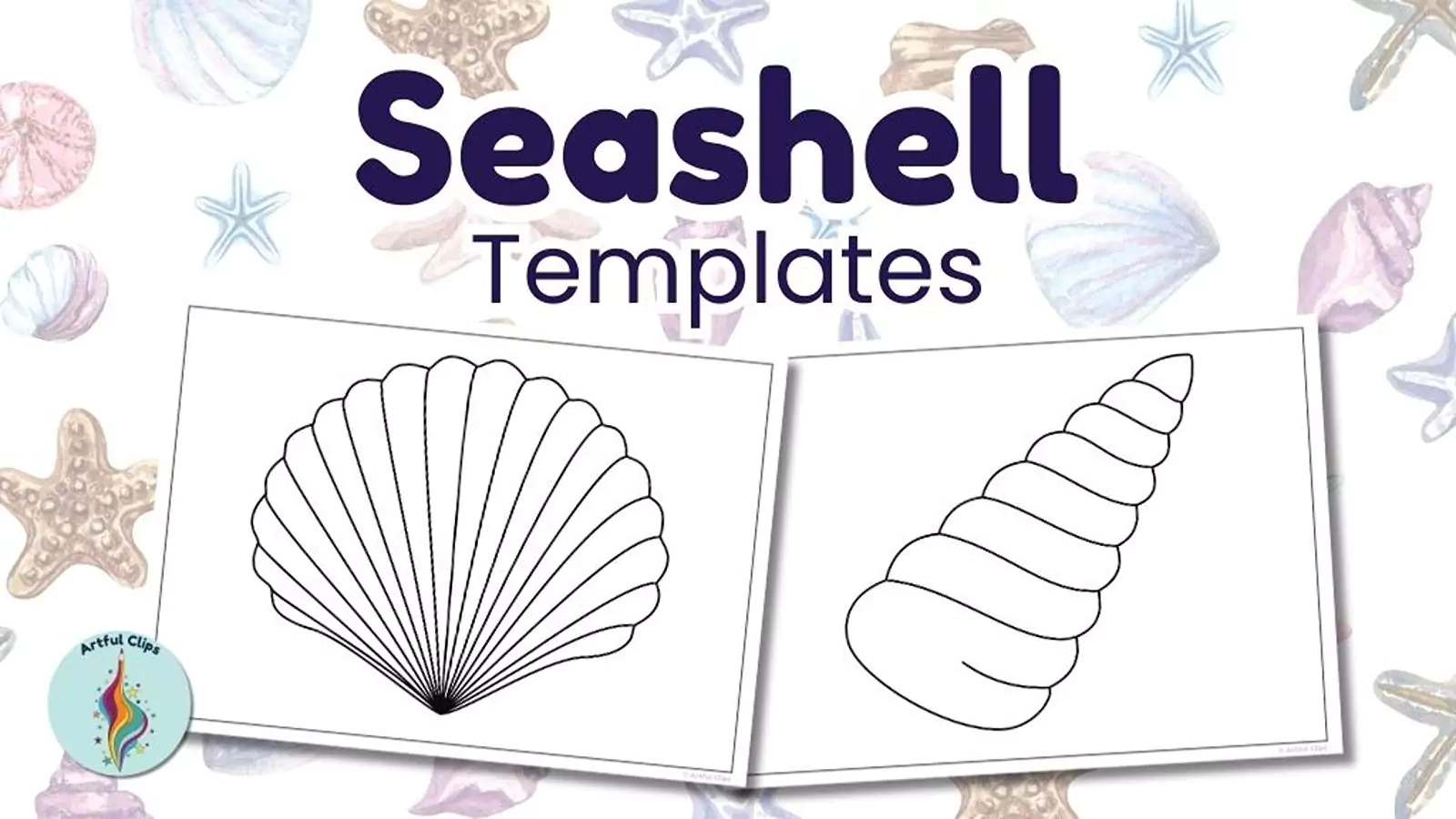 Seashell Template Printable