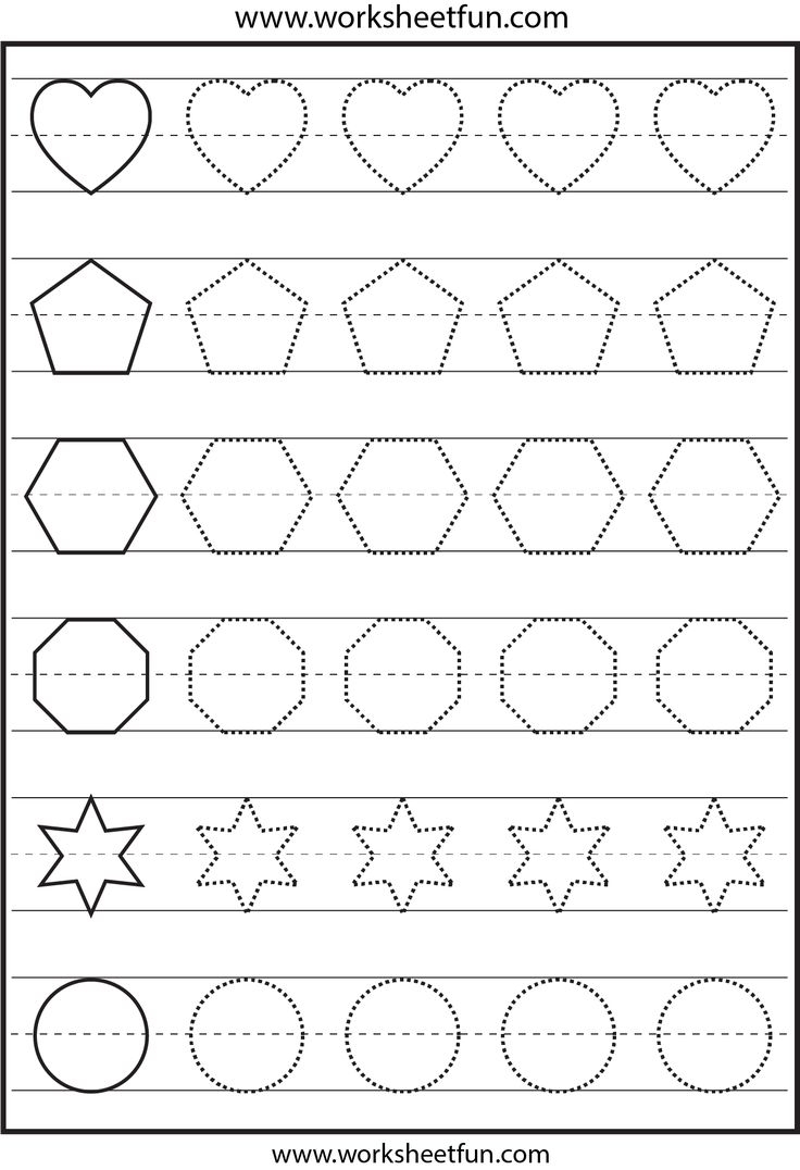Shape Tracing Worksheets Printable
