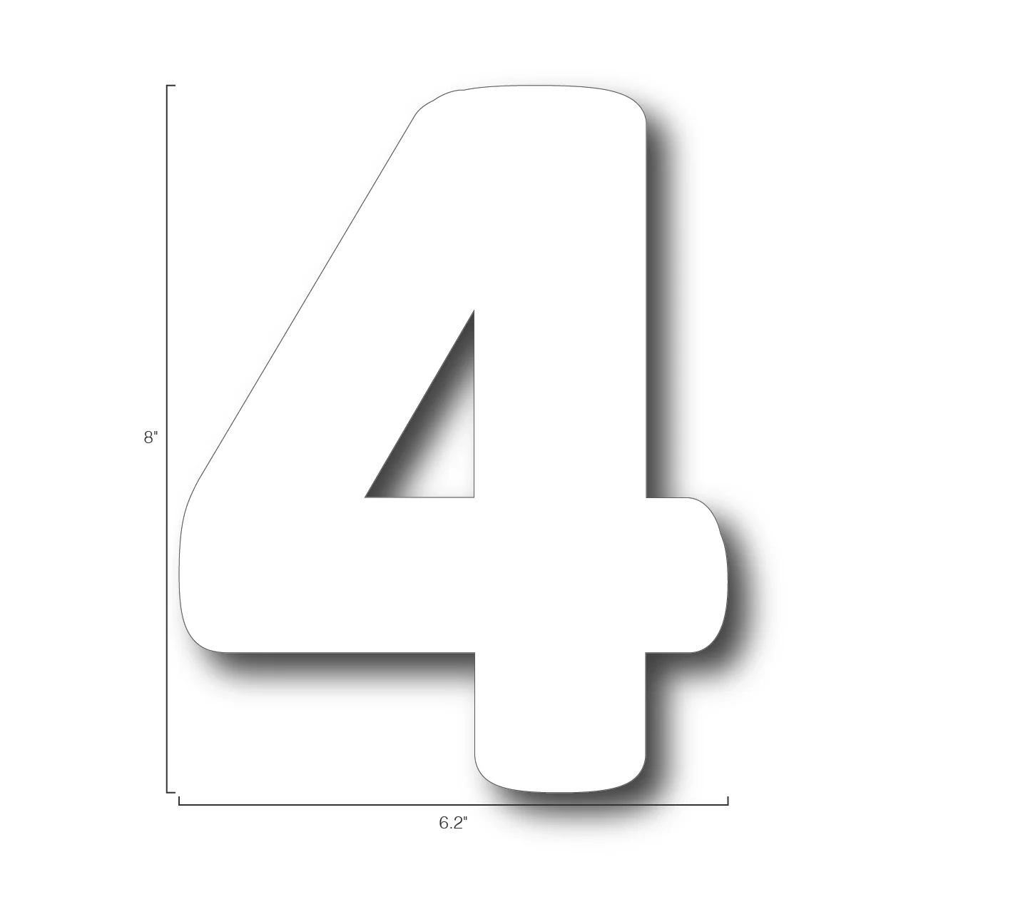Printable Number 4 Template